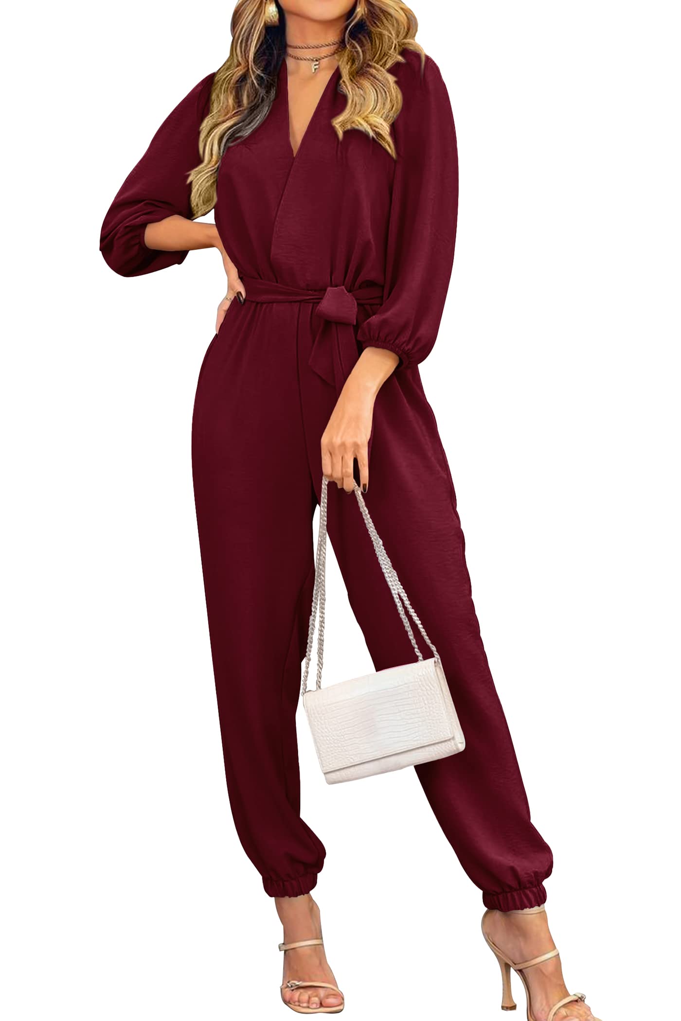 Long Sleeve Jumpsuits for Women Dressy Casual Fall Outfits