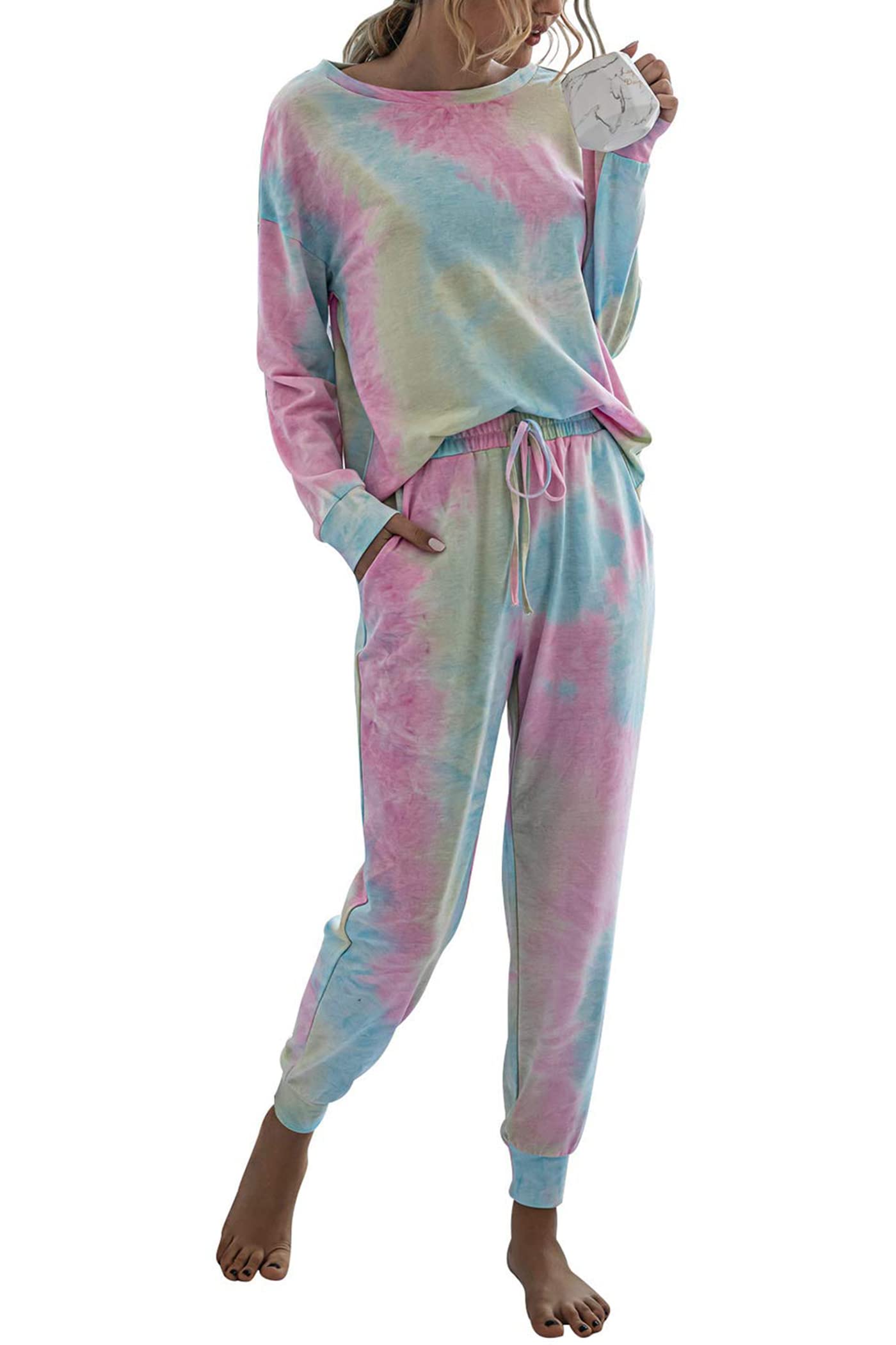Women's Pajama Sets Casual 2 Piece Fall Matching Lounge Set