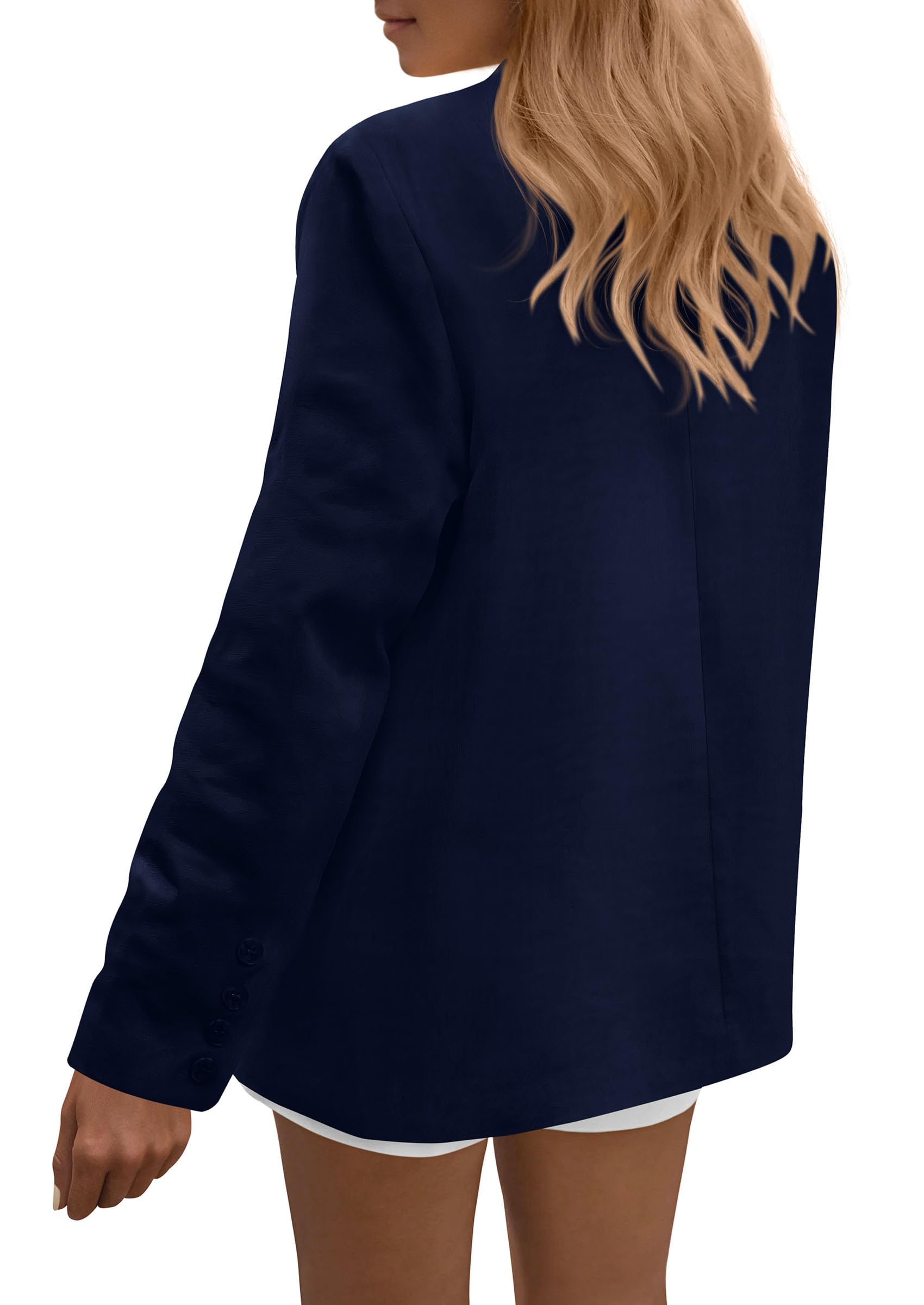 Blazers for Women Business Casual Outfits Navy Blue,S