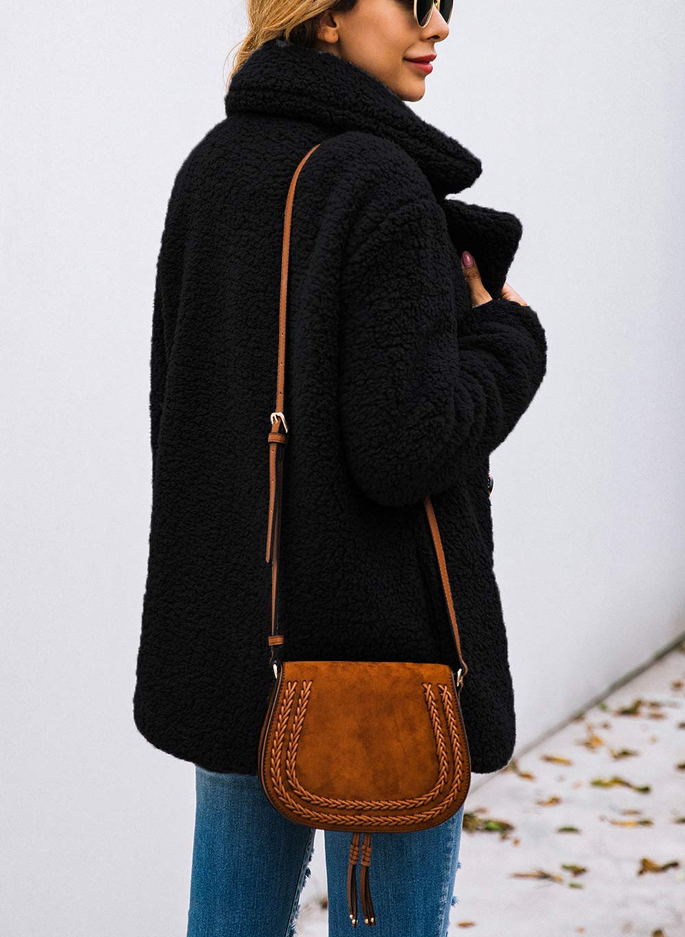 Oversized Sherpa Fleece Jacket Women's Winter Coats Outerwear