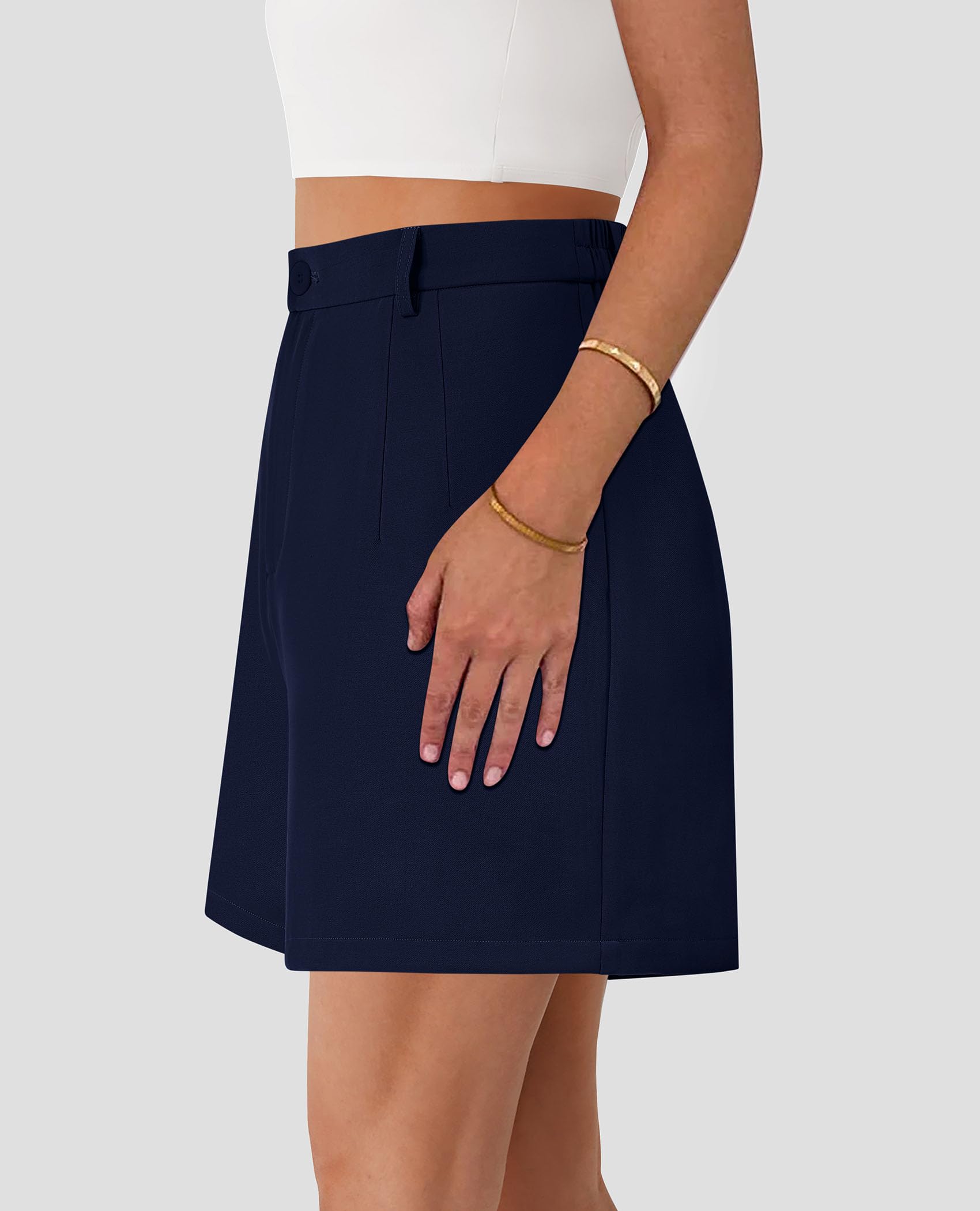 Women's Summer Shorts Business Casual Outfits,Blue,S