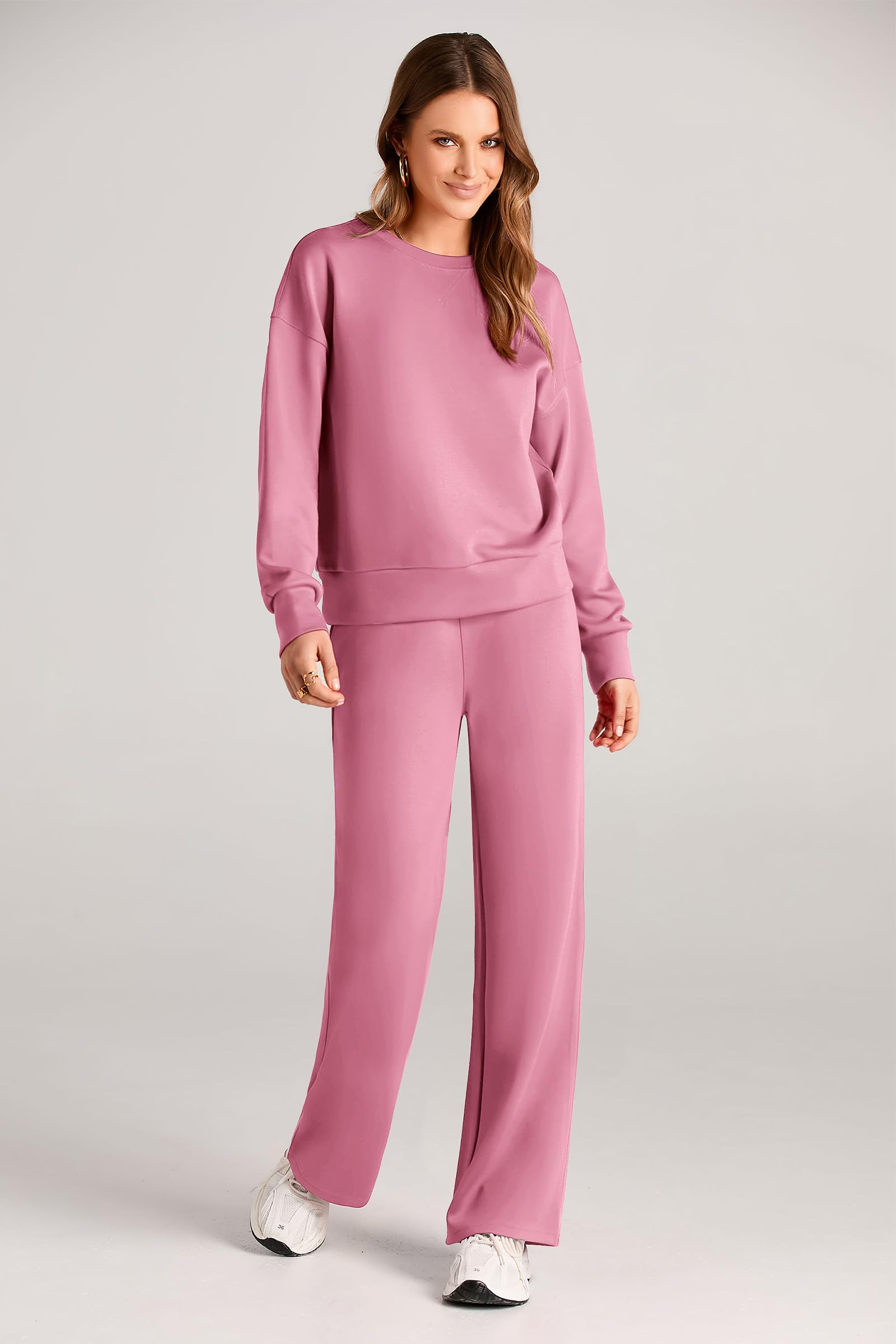Women's 2 Piece Outfits Sweatsuits Lounge Sets,Pink,S