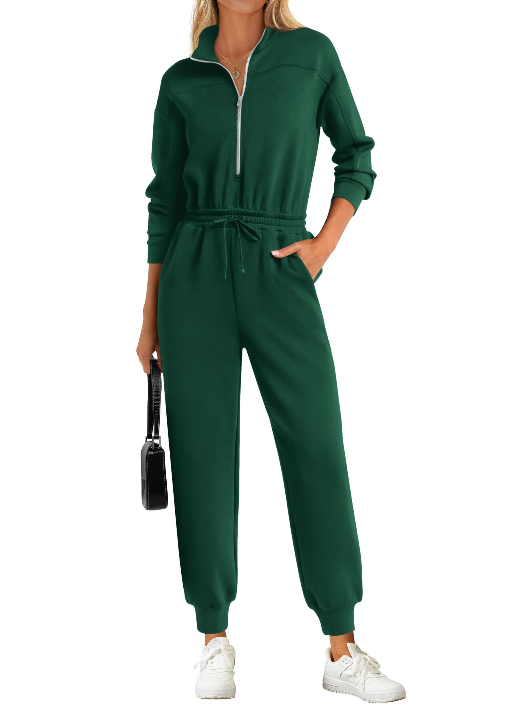 Long Sleeve Jumpsuits for Women Fall One Piece Travel Outfits