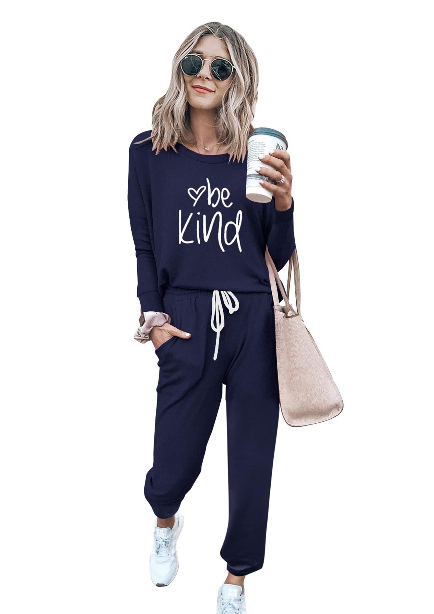 Airport Travel Outfit Women Fall 2 Piece Matching Lounge Sets