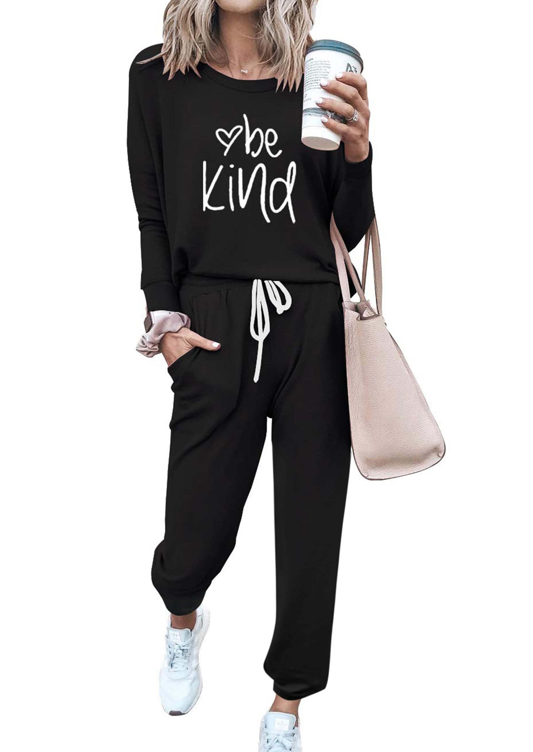 Airport Travel Outfit Women Fall 2 Piece Matching Lounge Sets