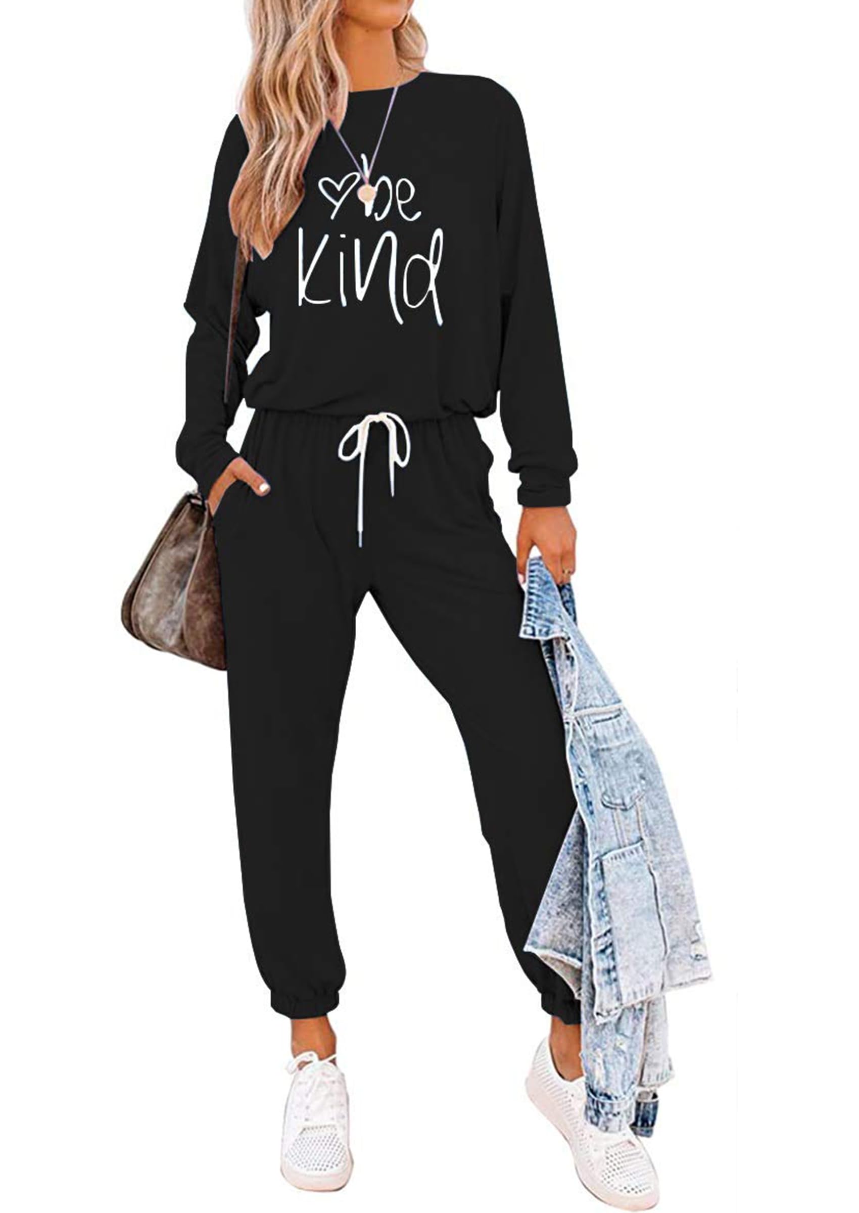 Airport Travel Outfit Women Fall 2 Piece Matching Lounge Sets