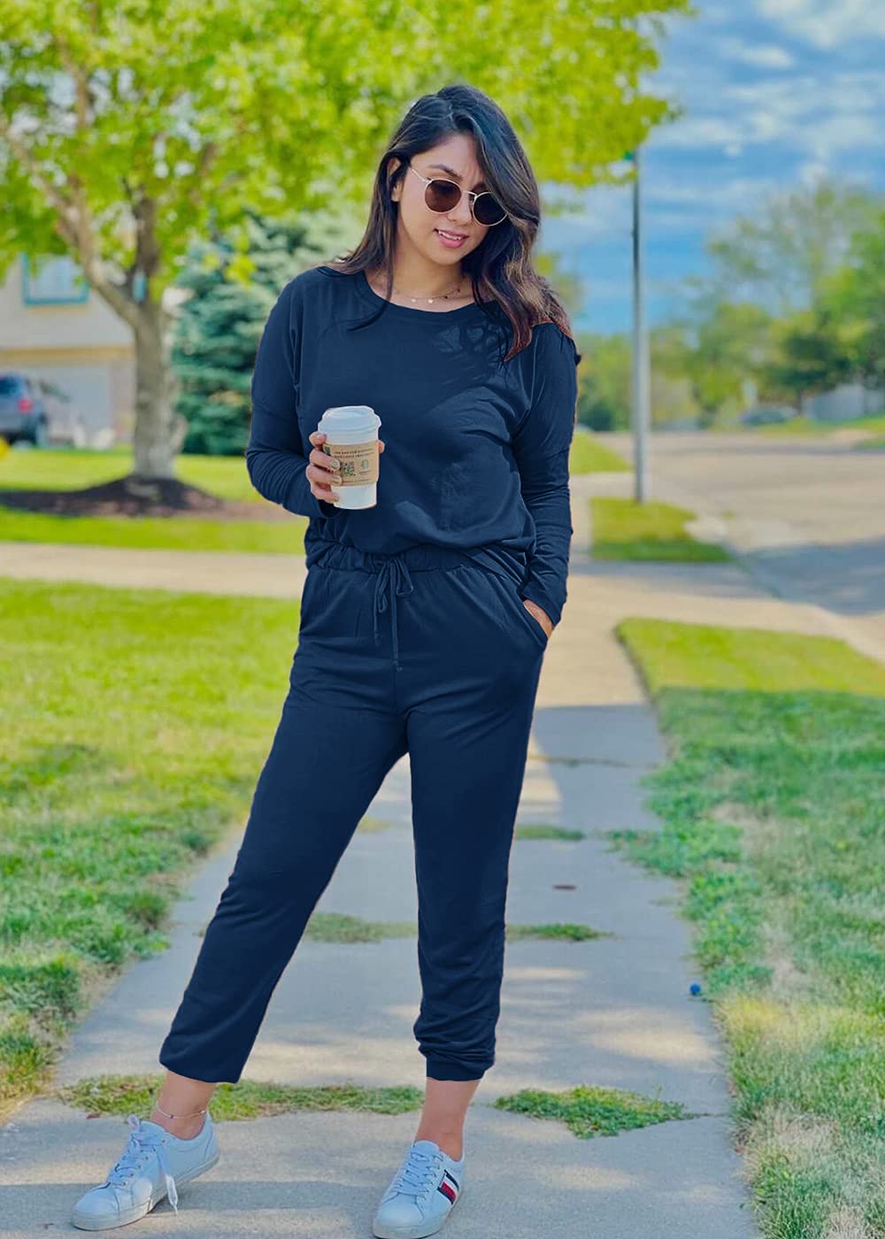 Airport Travel Outfit Women Fall 2 Piece Matching Lounge Sets
