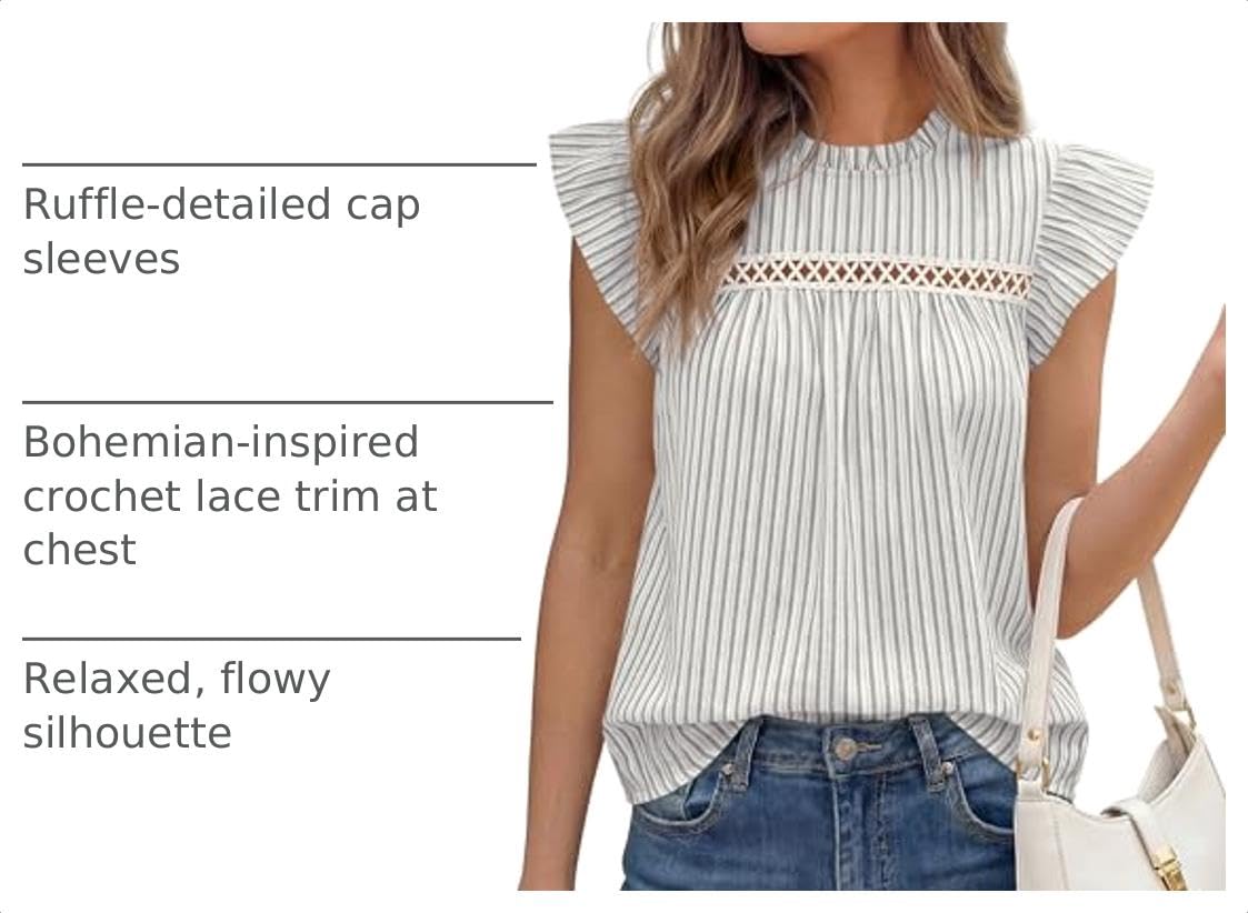 Striped Shirt Women Summer Dressy Business Casual Work Tops