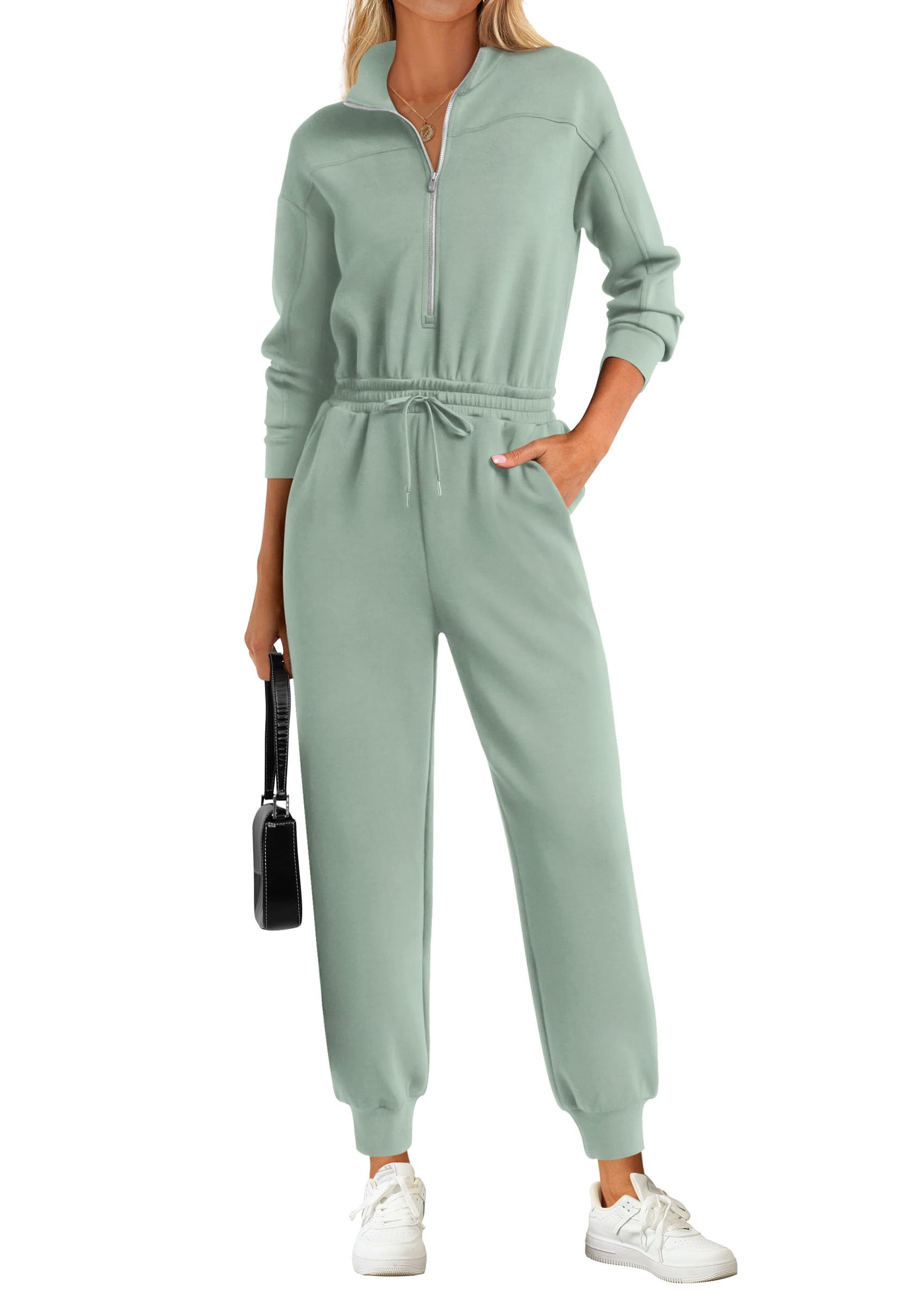Long Sleeve Jumpsuits for Women Fall One Piece Travel Outfits