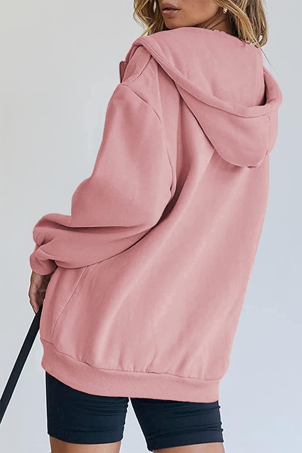 Women's Fall Zip Up Hoodies Sweatshirts Pink