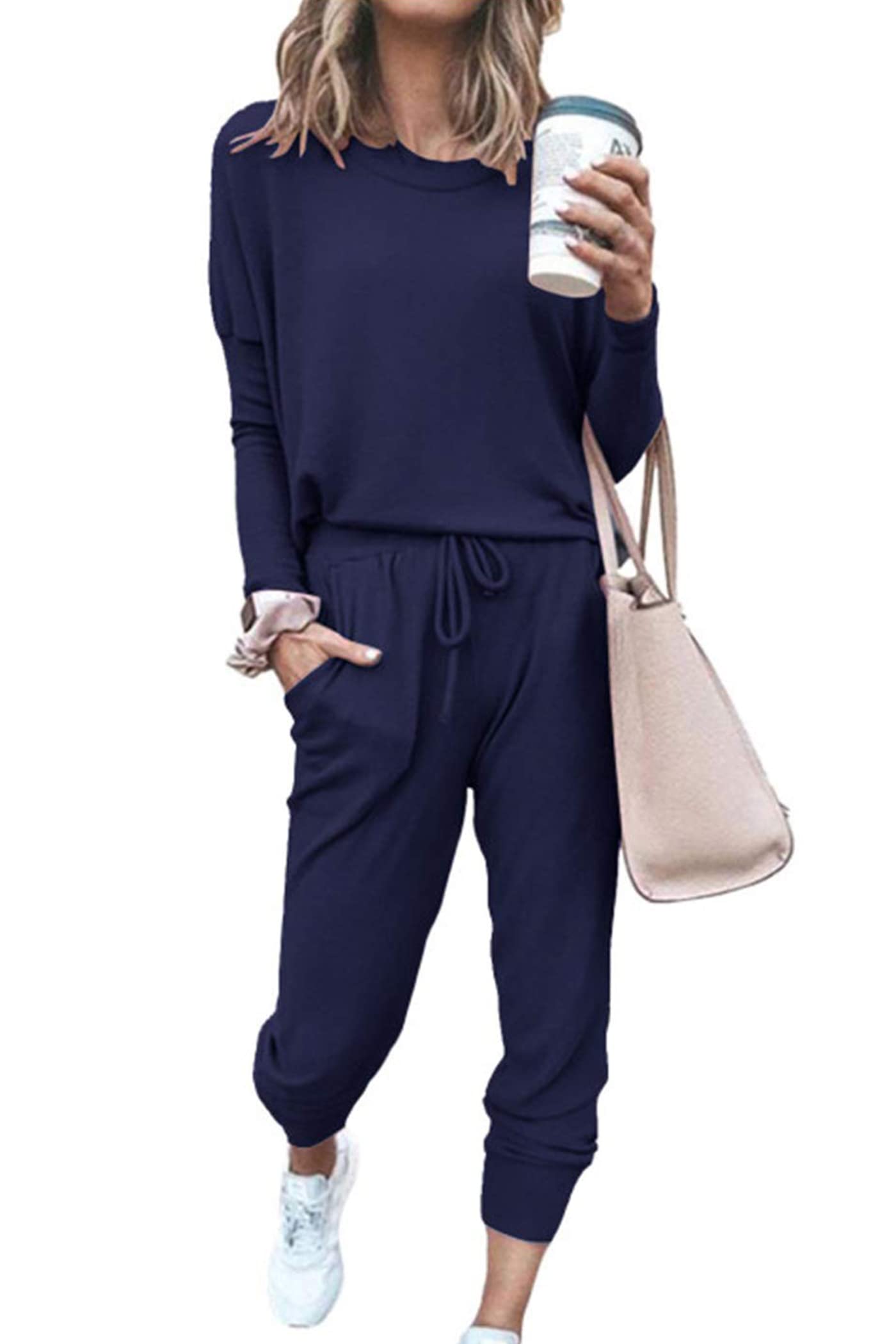 Airport Travel Outfit Women Fall 2 Piece Matching Lounge Sets