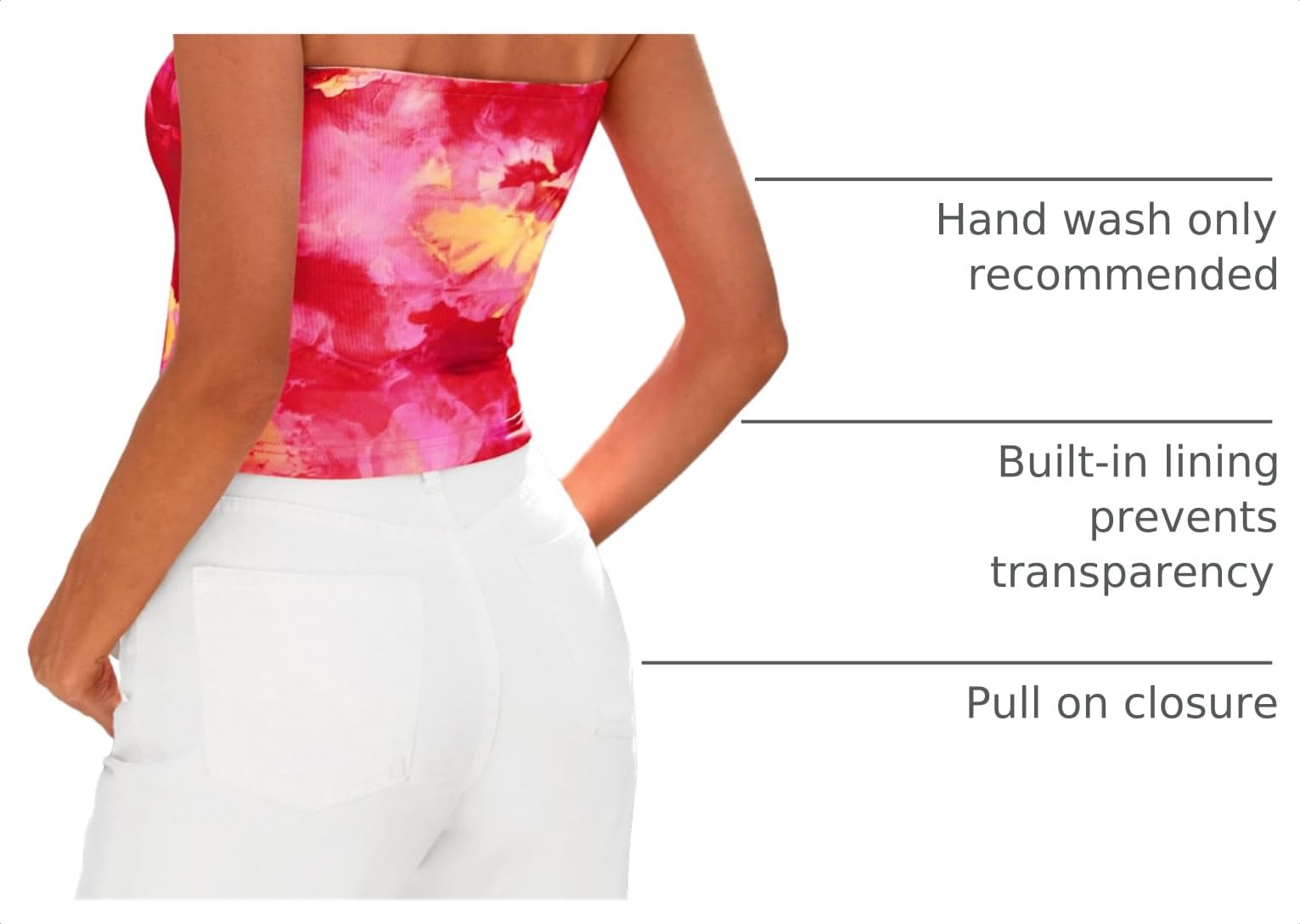 Tube Tops for Women Summer Floral Going Out Vacation Outfits