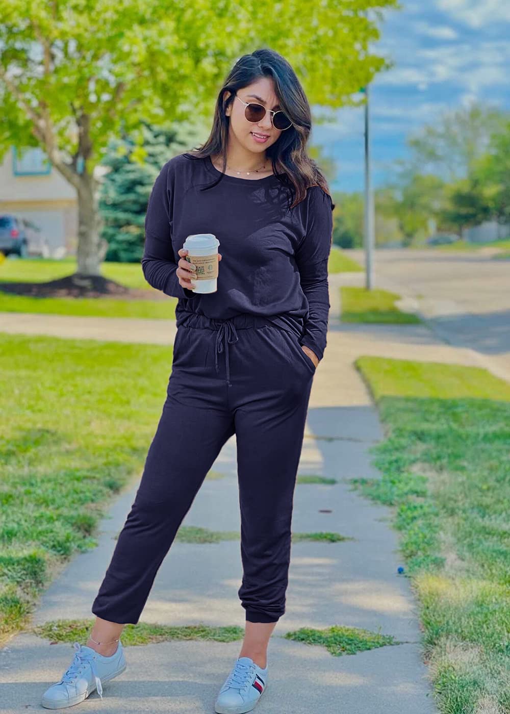 Airport Travel Outfit Women Fall 2 Piece Matching Lounge Sets