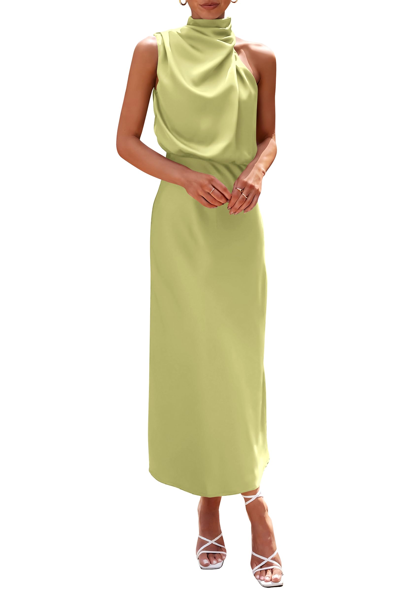 Women's Summer Satin Maxi Cocktail Dress