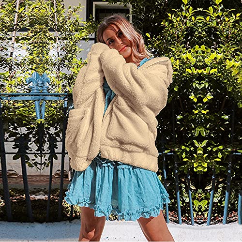Oversized Sherpa Fleece Jacket Women's Winter Coats Outerwear