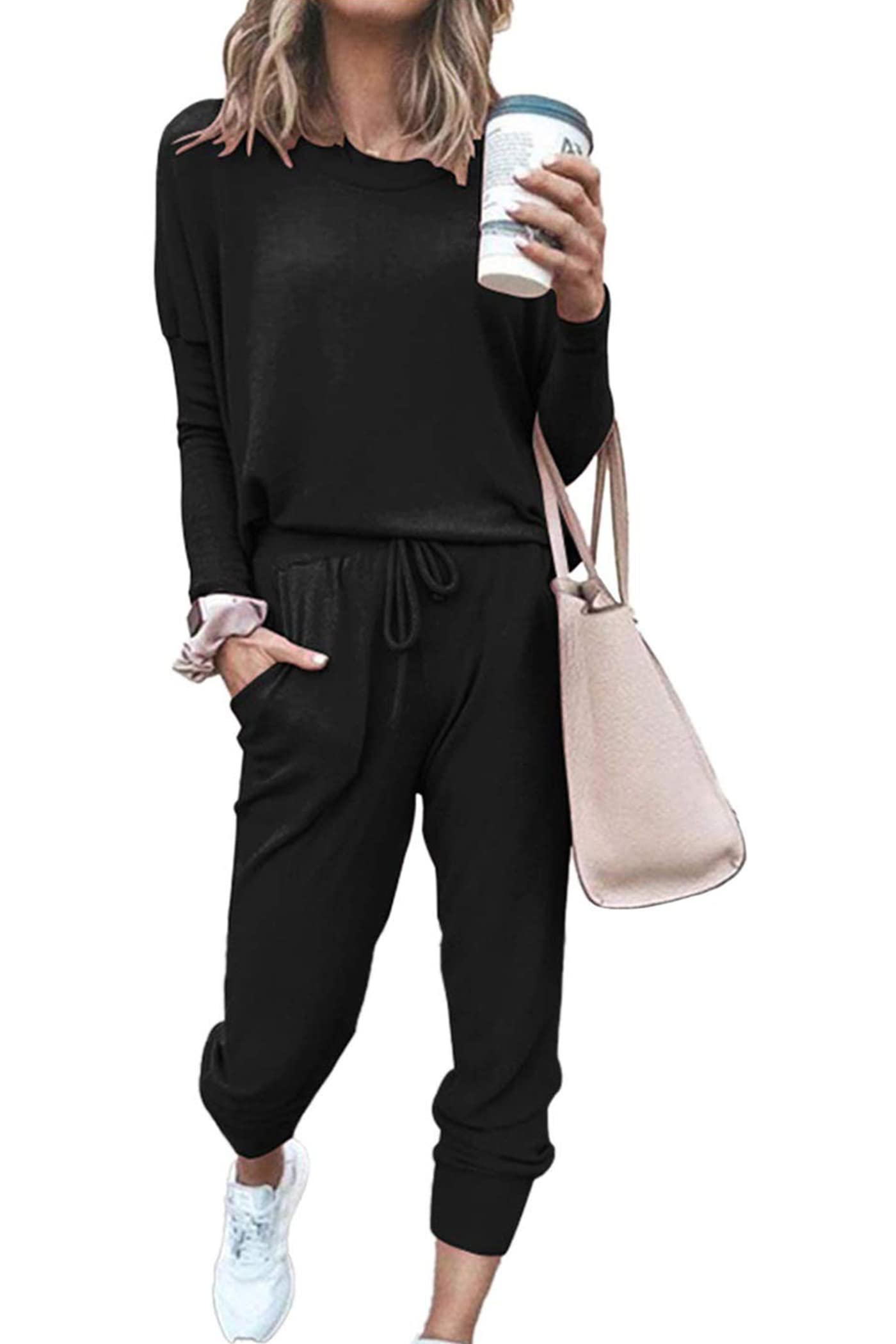 Airport Travel Outfit Women Fall 2 Piece Matching Lounge Sets