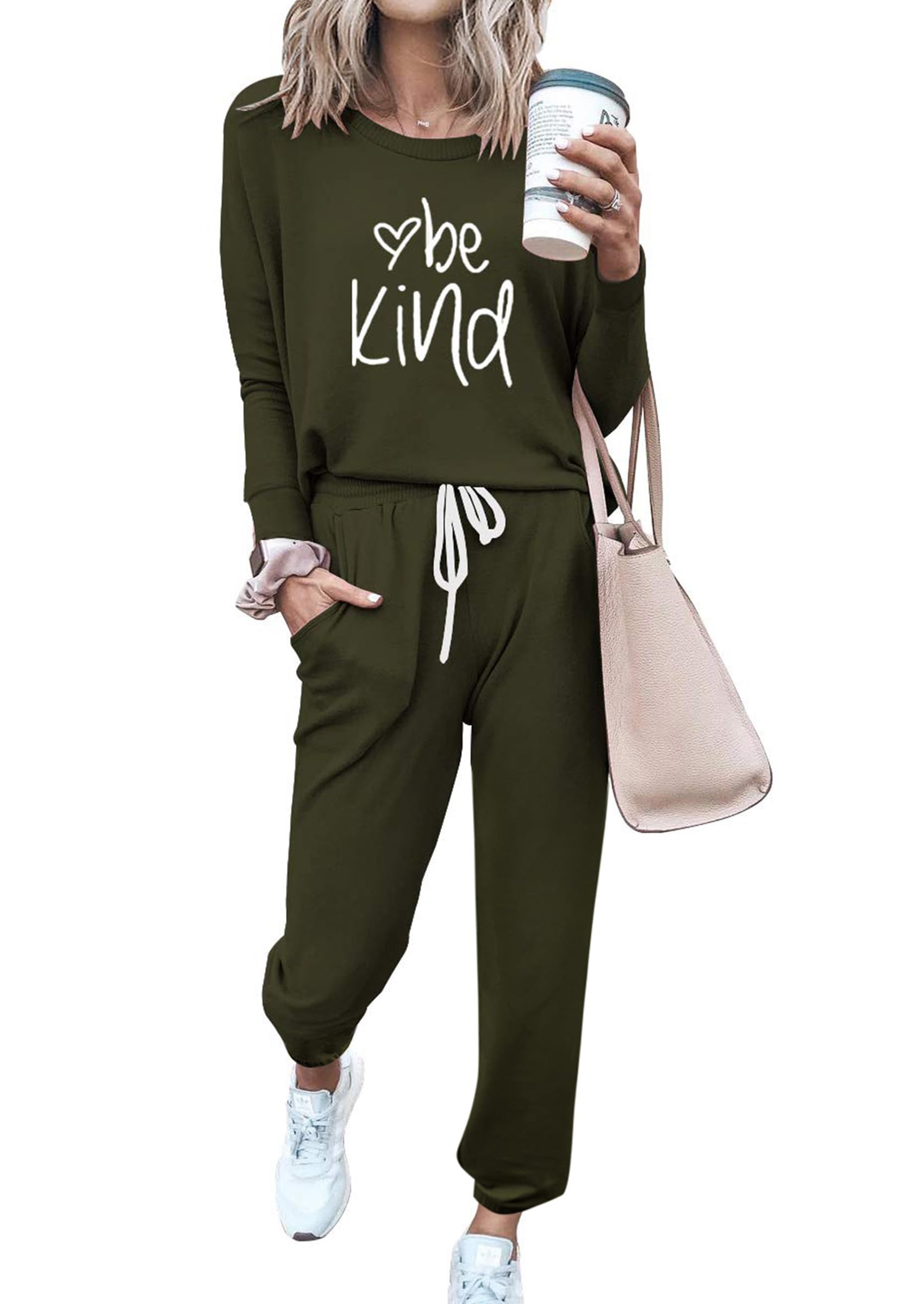 Airport Travel Outfit Women Fall 2 Piece Matching Lounge Sets