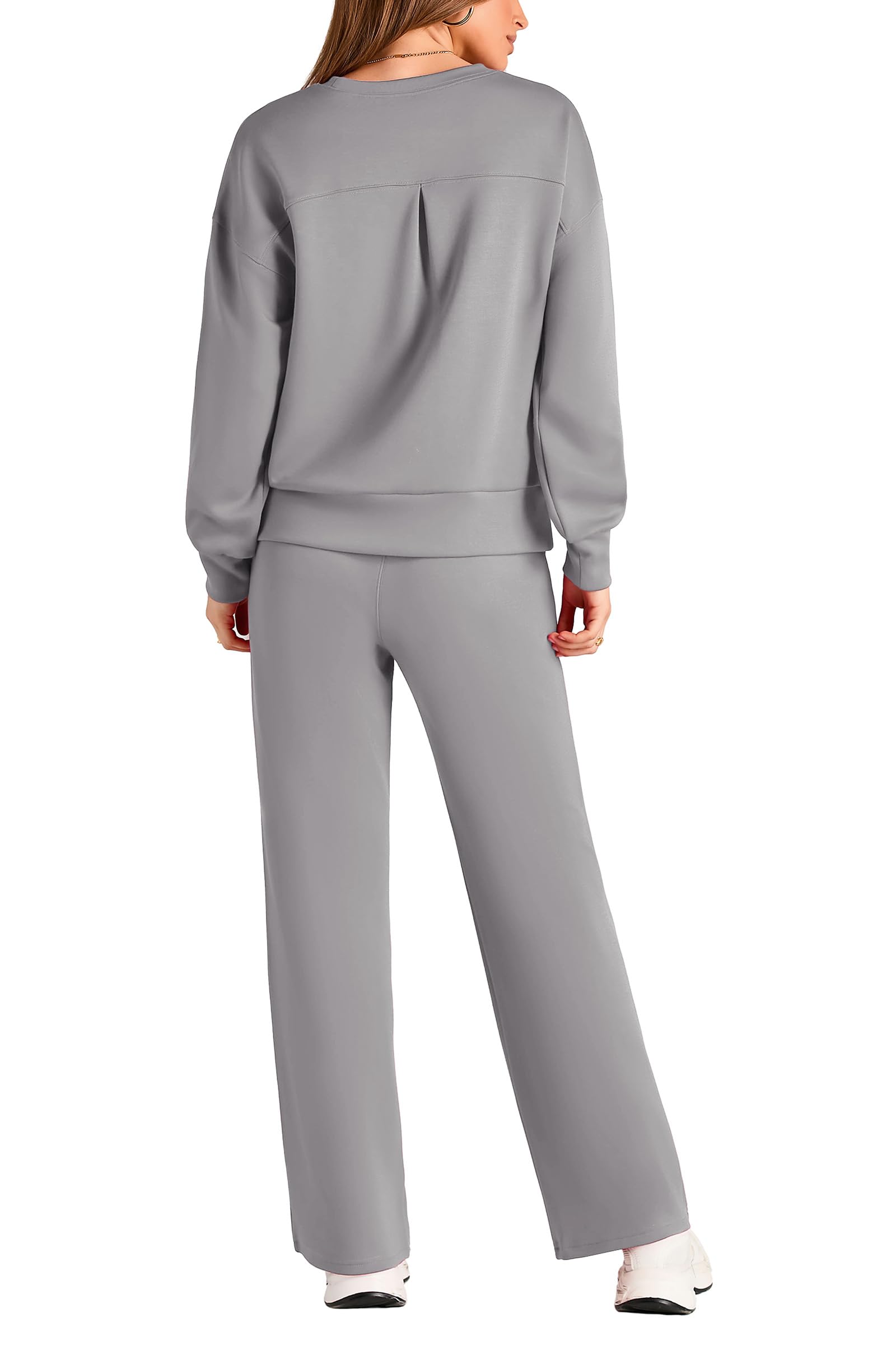 Women's 2 Piece Outfits Sweatsuits Lounge Sets,Grey,S