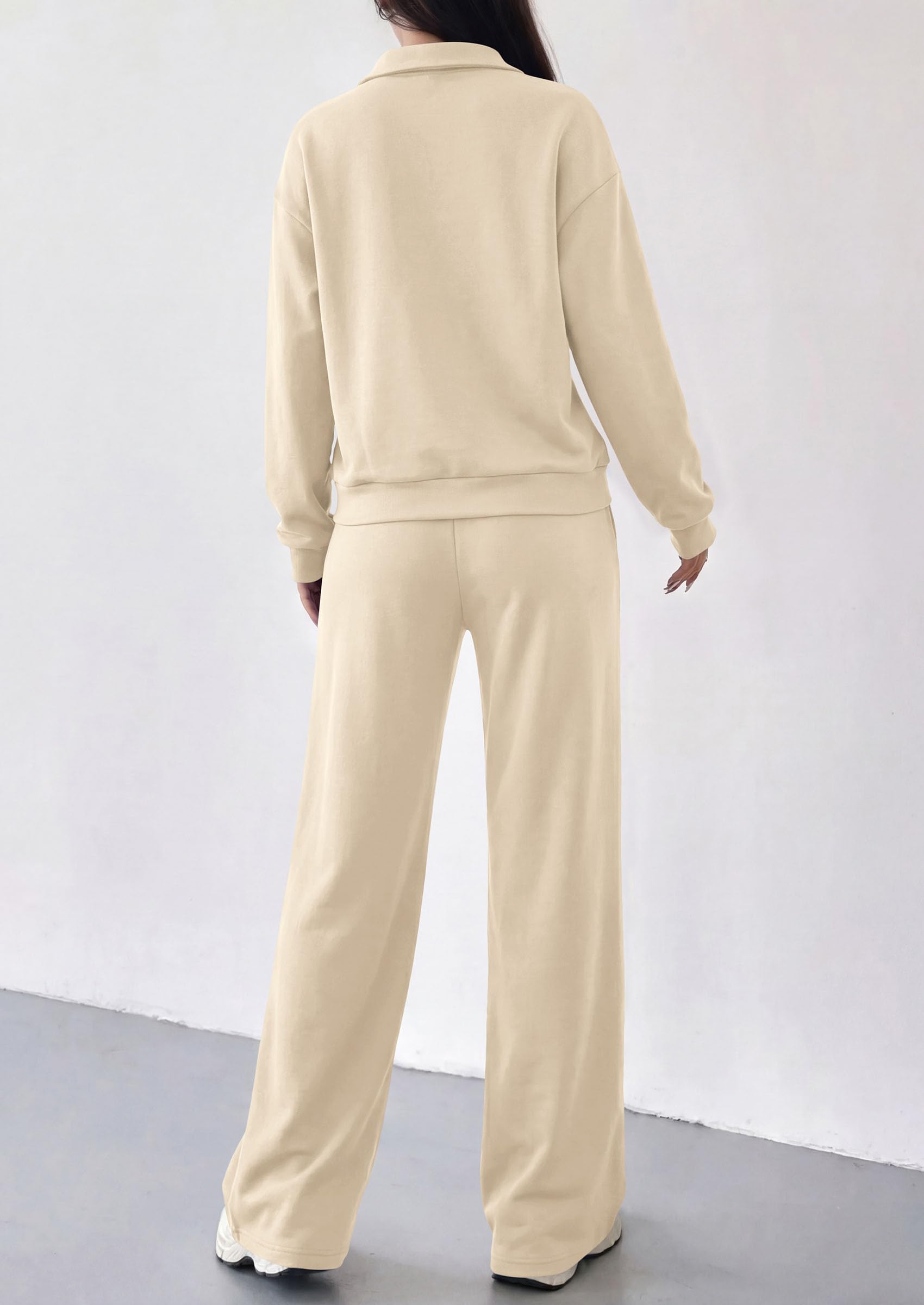 Women's Lounge Sets 2 Piece Outfits Sweatsuits,Apricot,S