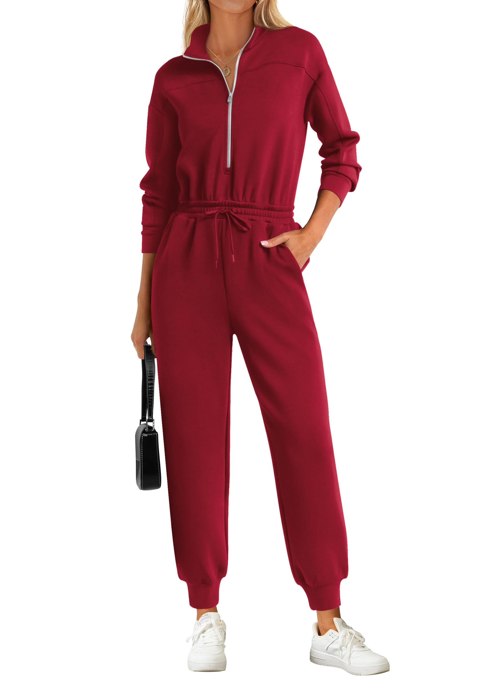 Long Sleeve Jumpsuits for Women Fall One Piece Travel Outfits