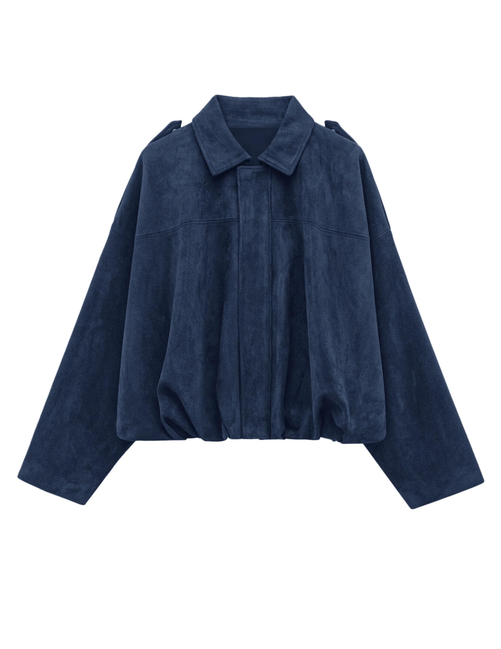 Faux Suede Jacket Women Fall Cropped Western Bomber Jacket