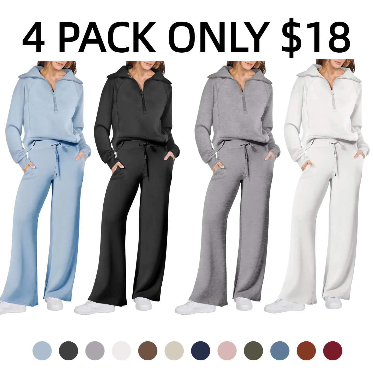 🔥Balck Friday 12 Packs Only $32 Women's Two-Piece Athletic Set