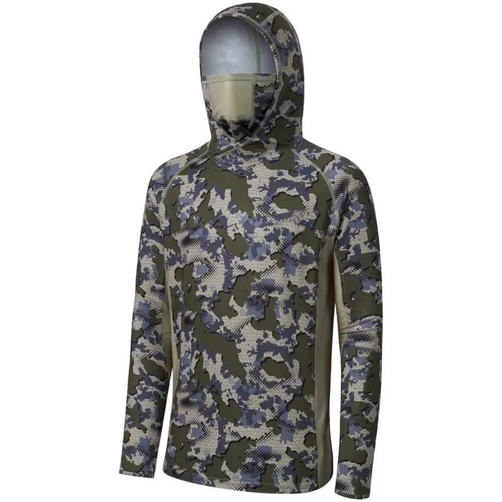 Men's UPF 50+ Camo Hoodie Shirt
