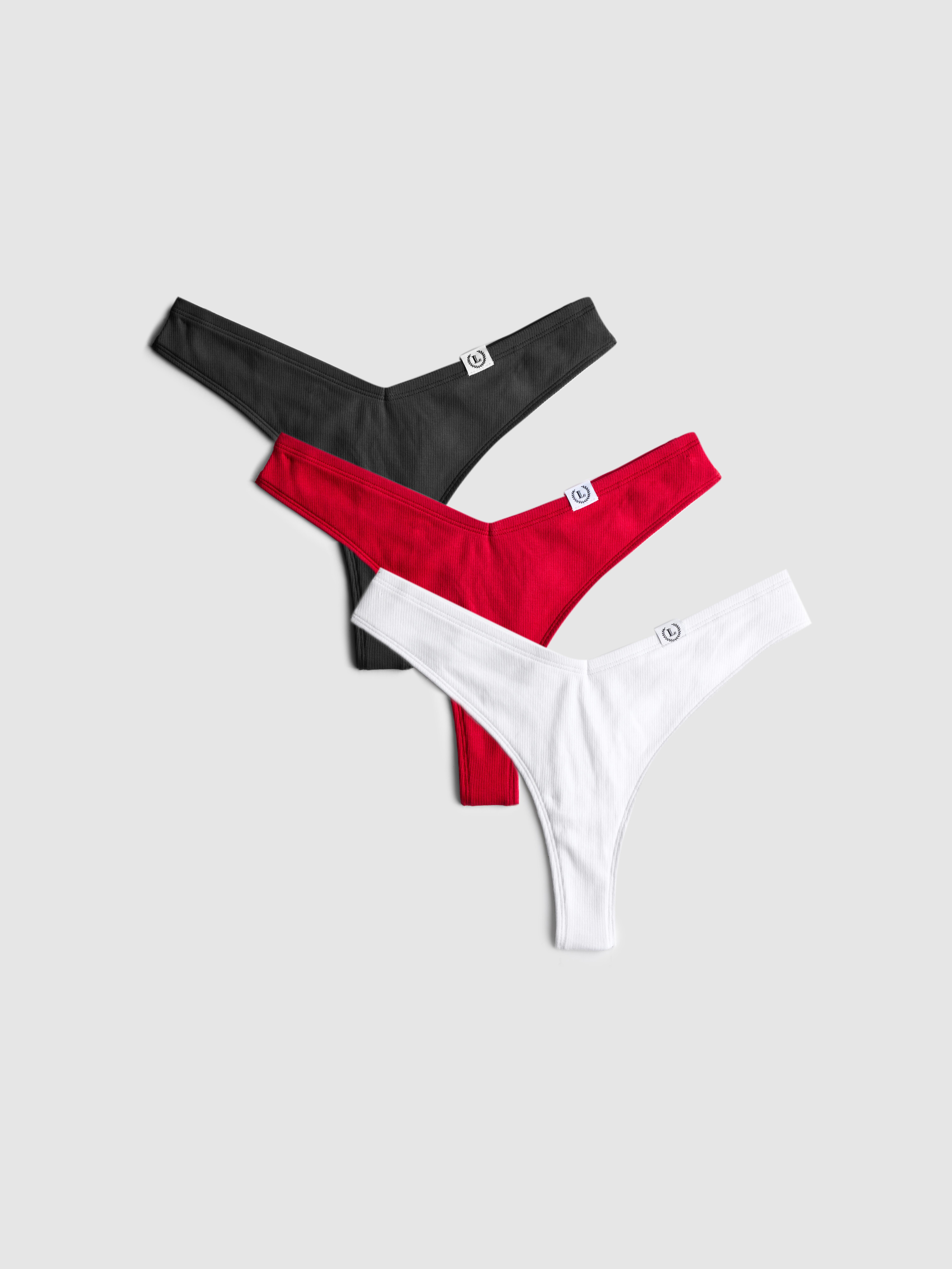 3pk Cotton Rich Miami Thongs
