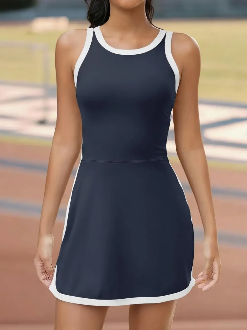 Women's Sleeveless Halter Tennis Dress
