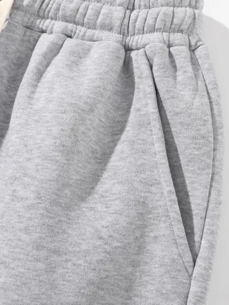Men's Plain Two-piece Sweatsuit Set