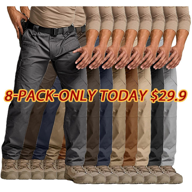 Last Day Sale 🔥Men's Tactical Pants, Water-Repellent Ripstop Cargo Pants