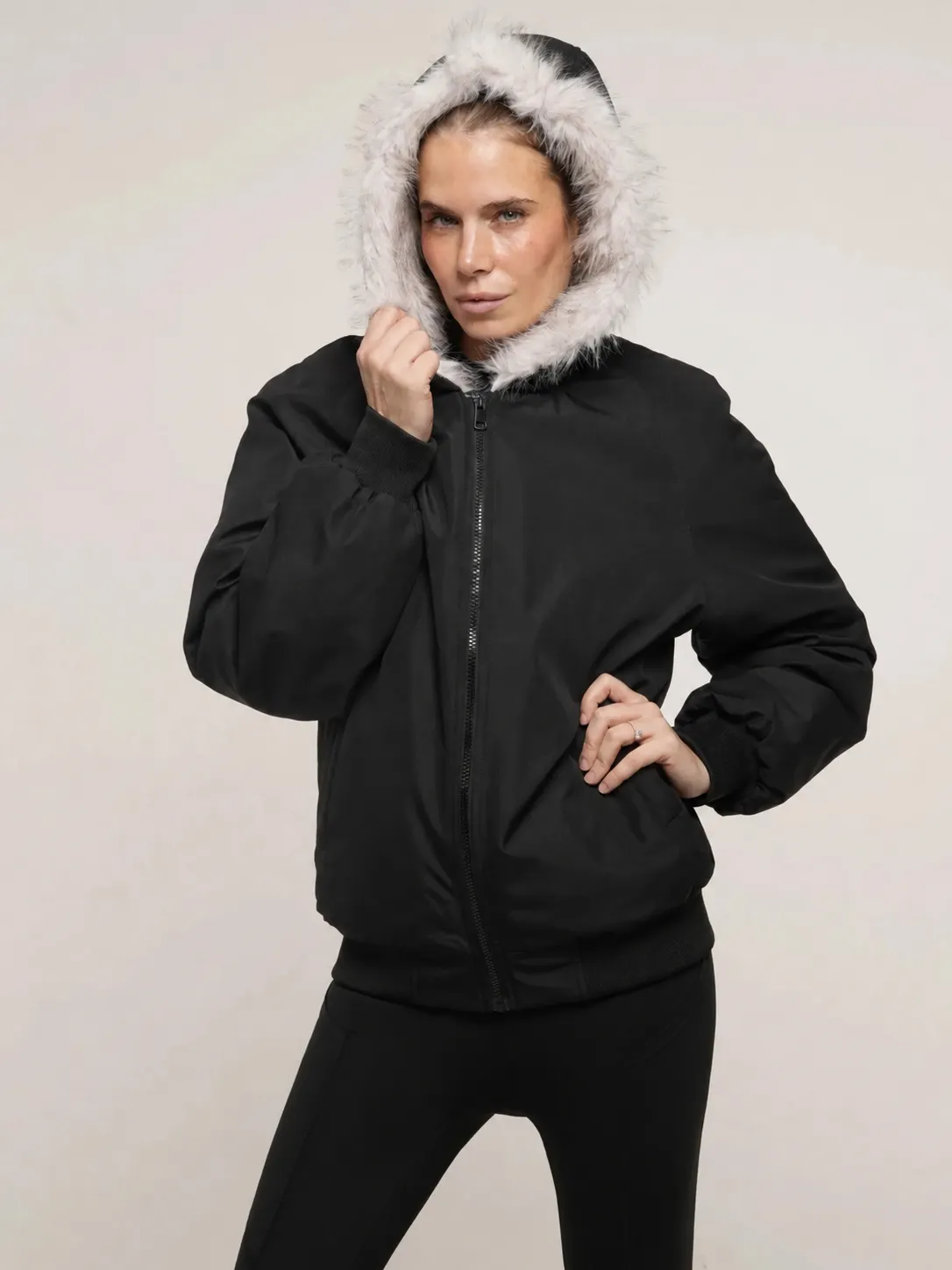 Faux Fur Lined Waterproof Bomber