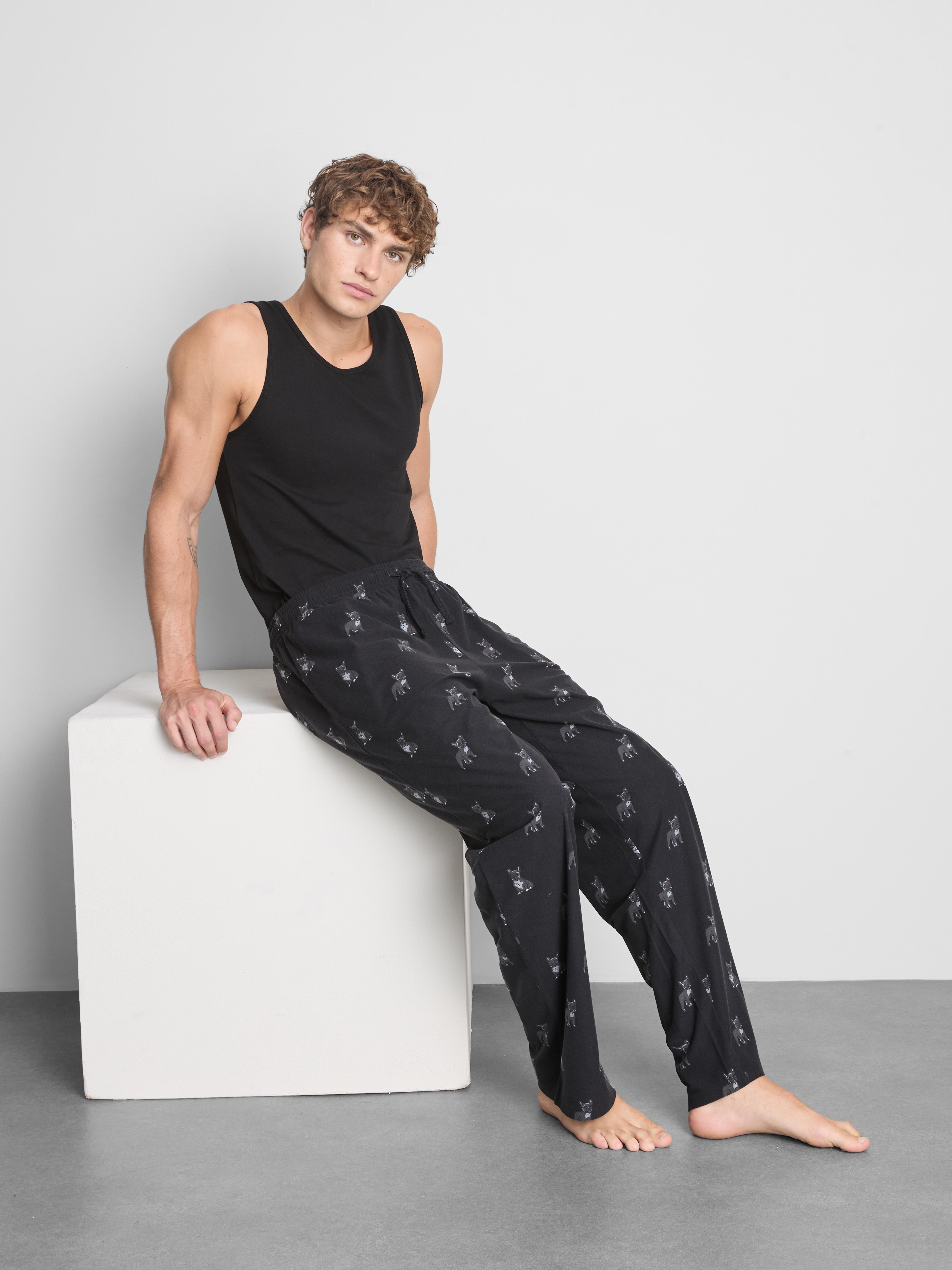 Dog Print Pajama Bottoms