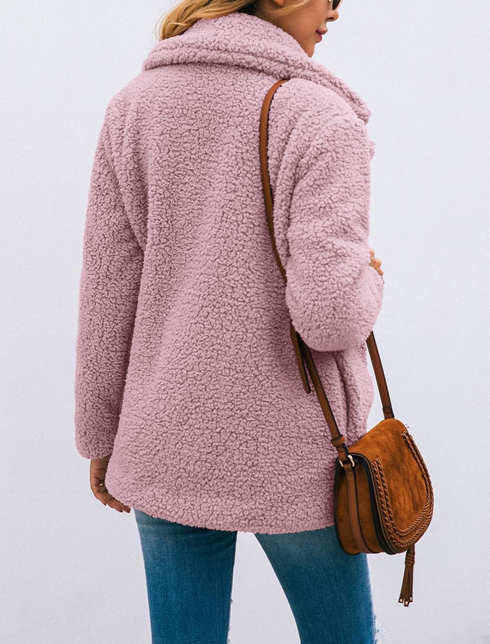 Oversized Sherpa Fleece Jacket Women's Winter Coats Outerwear