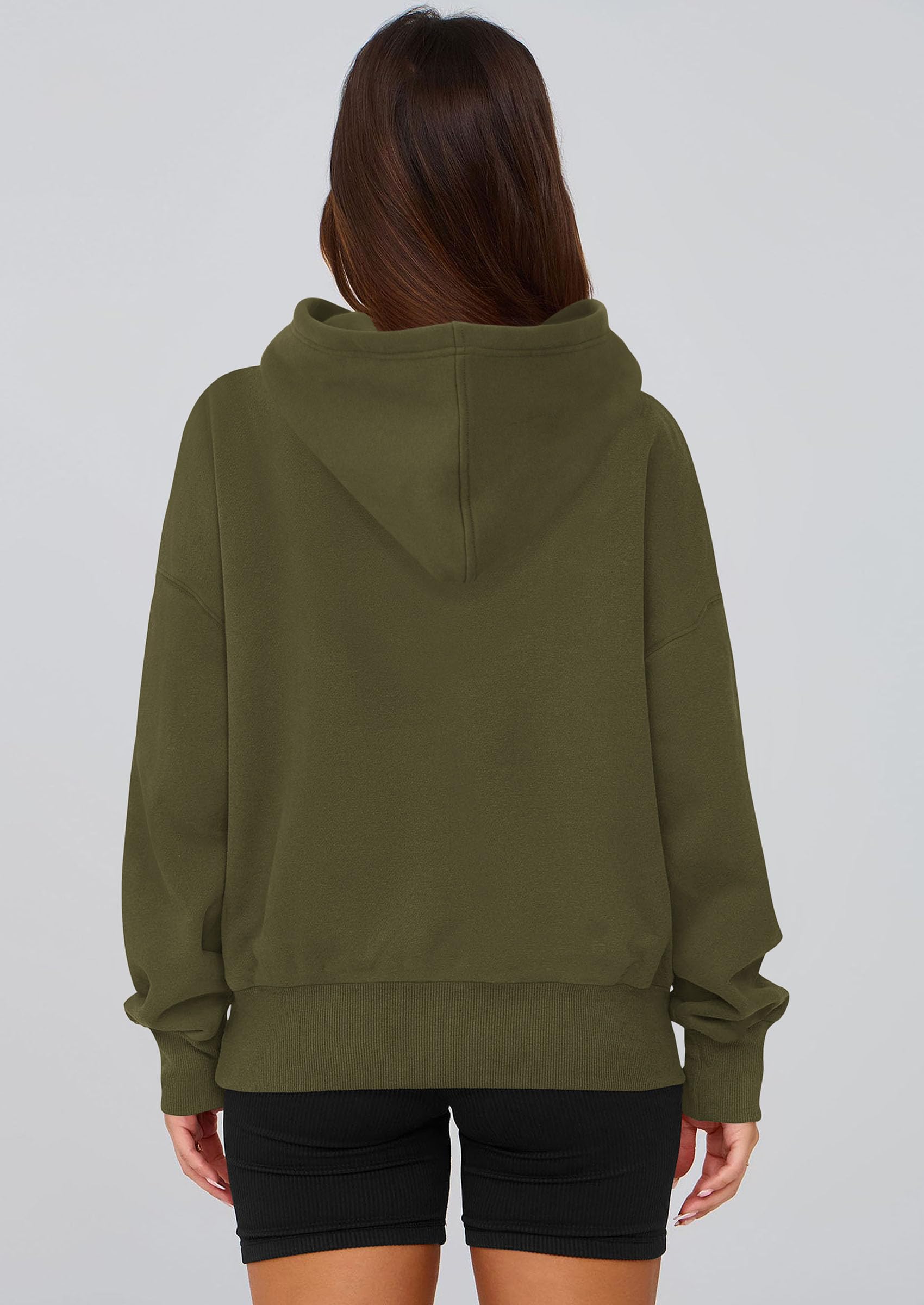 Women's Fall Half Zip Cropped Hoodie Sweatshirt