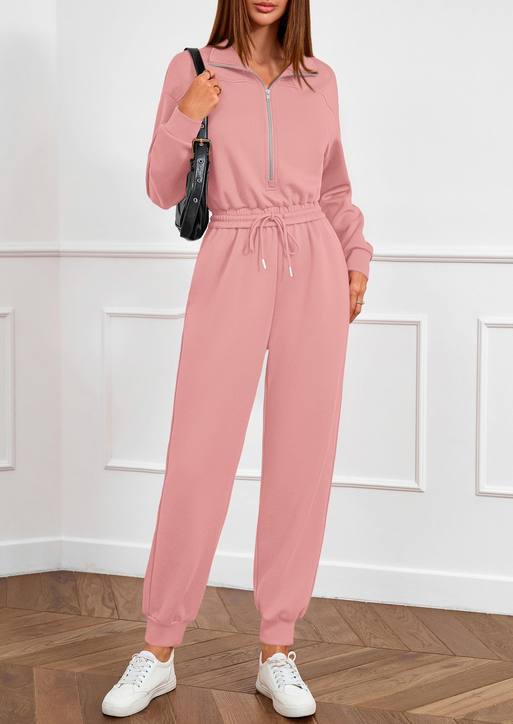 Long Sleeve Jumpsuits for Women Fall One Piece Travel Outfits