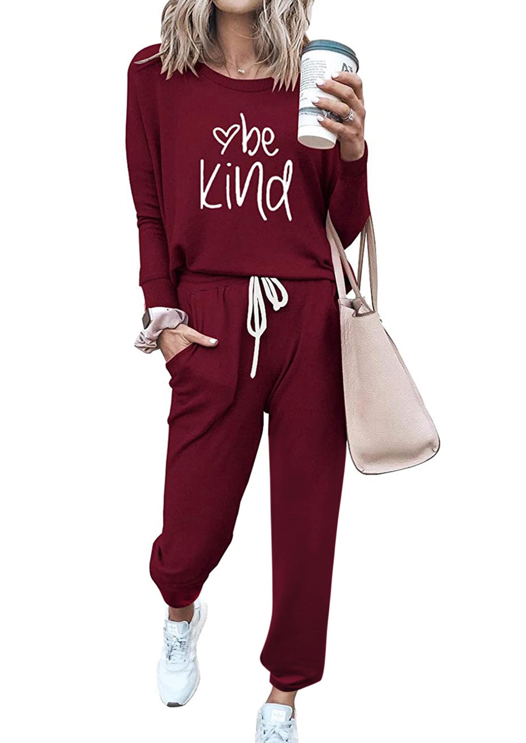 Airport Travel Outfit Women Fall 2 Piece Matching Lounge Sets