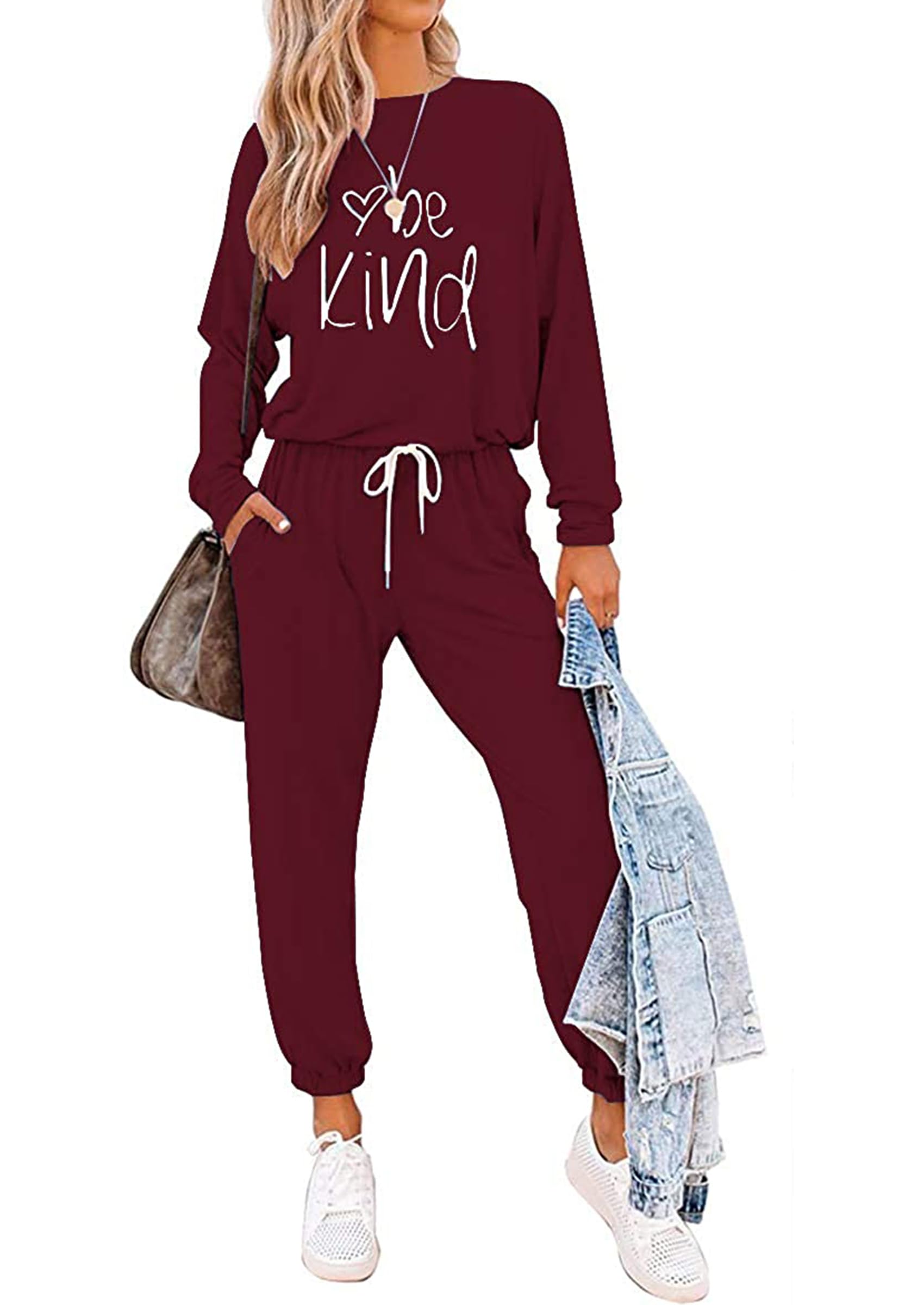 Airport Travel Outfit Women Fall 2 Piece Matching Lounge Sets