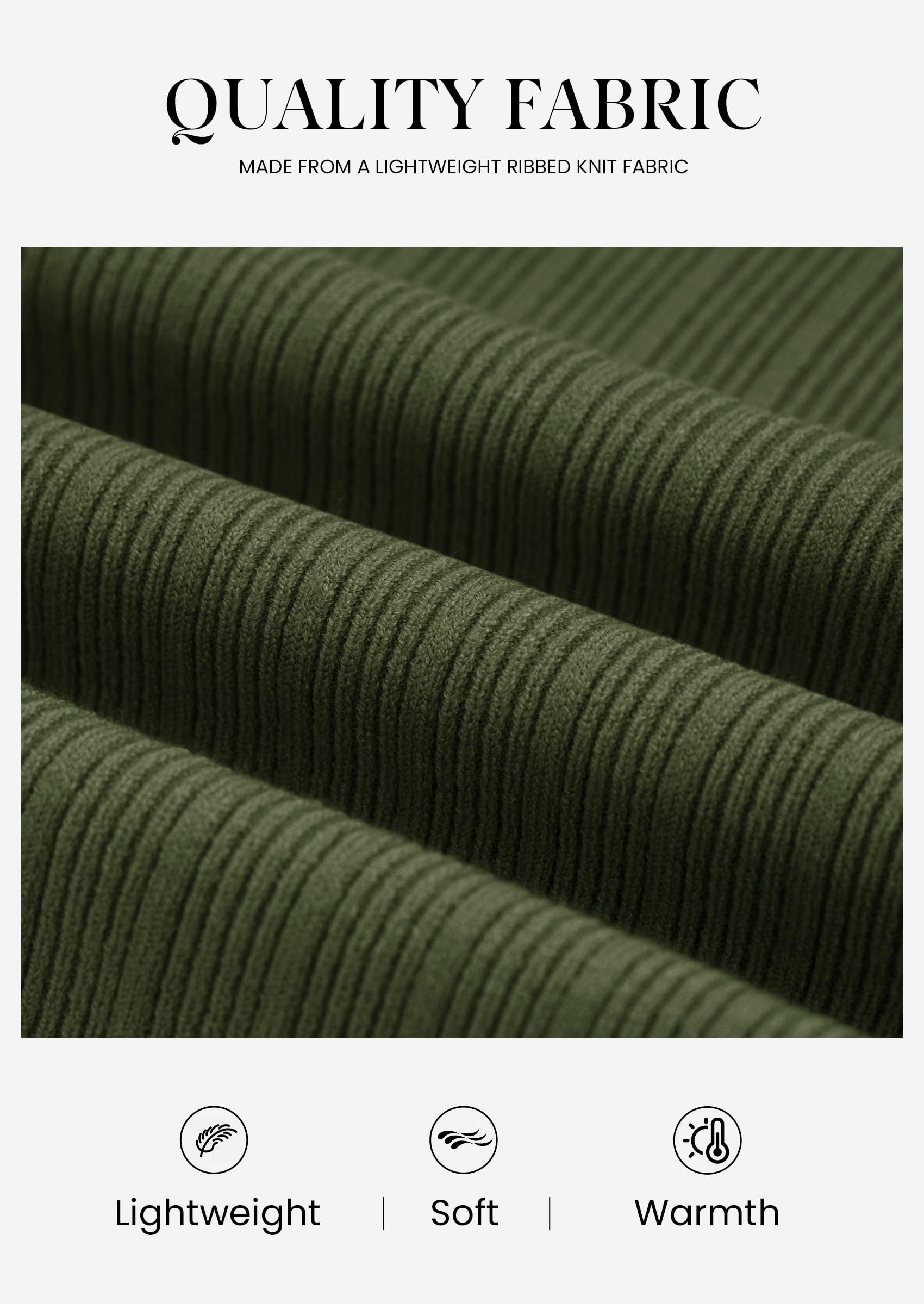 Womens Bell Long Sleeve Tops Mock Neck Sweaters,Army Green,S
