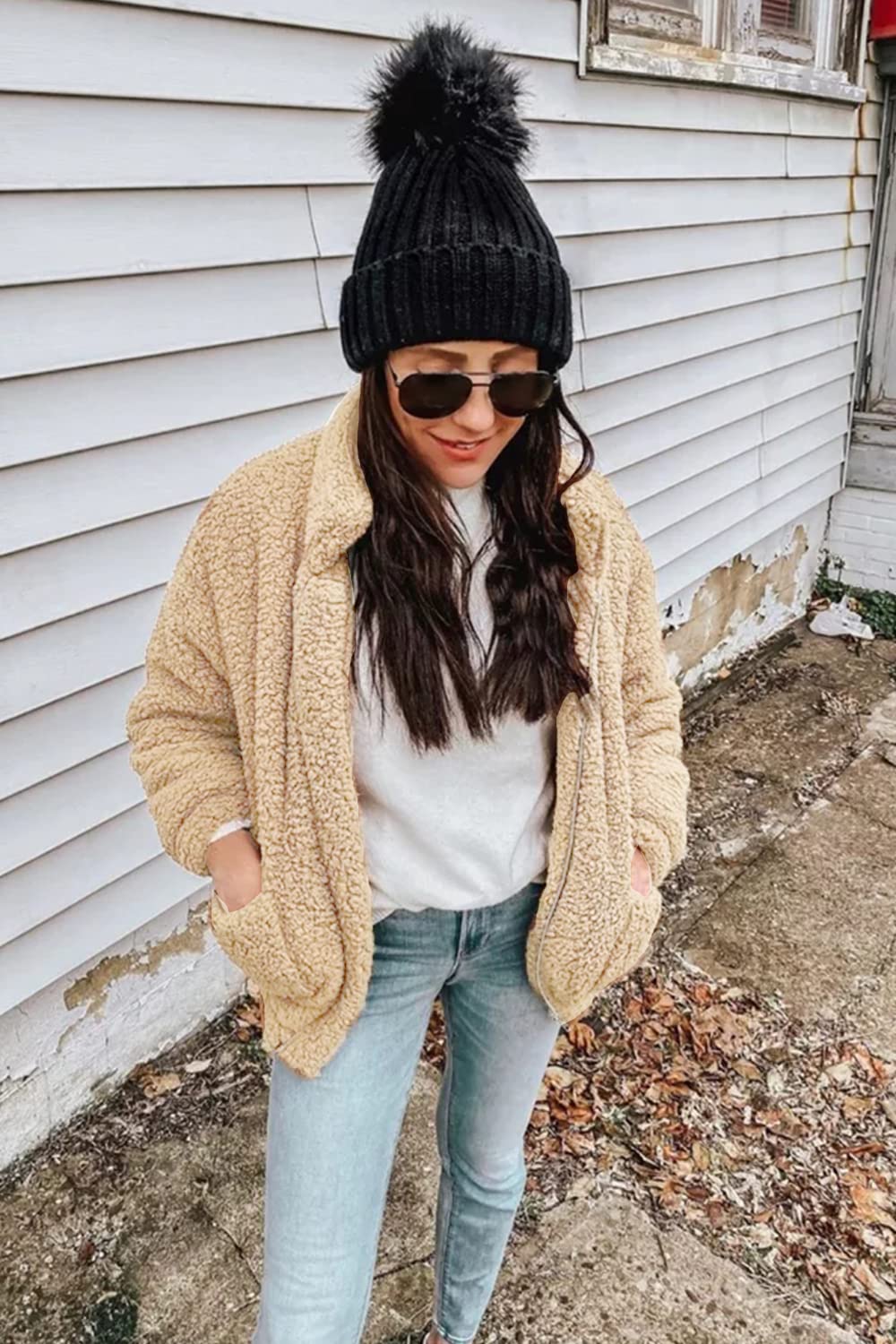 Oversized Sherpa Fleece Jacket Women's Winter Coats Outerwear
