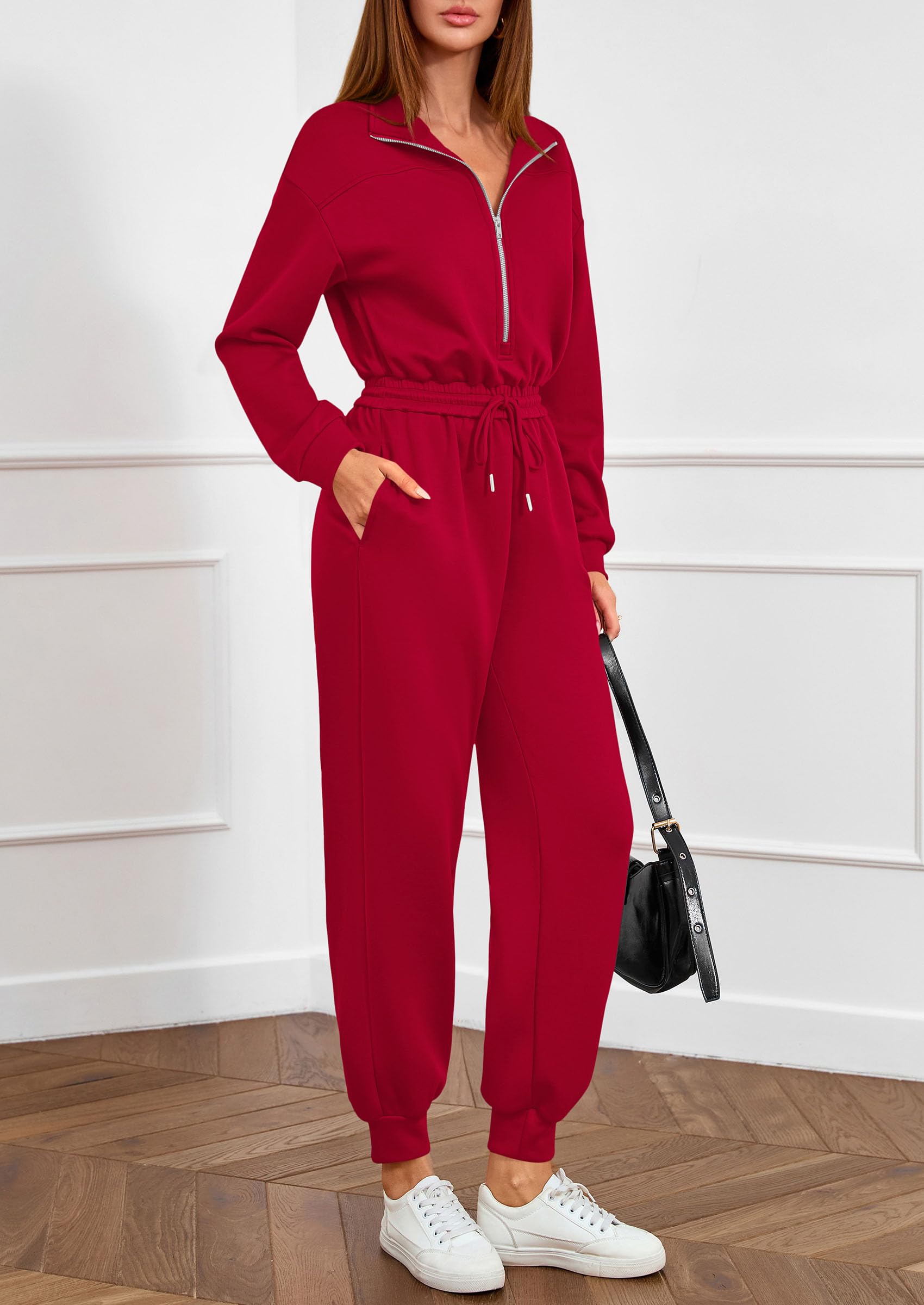 Long Sleeve Jumpsuits for Women Fall One Piece Travel Outfits