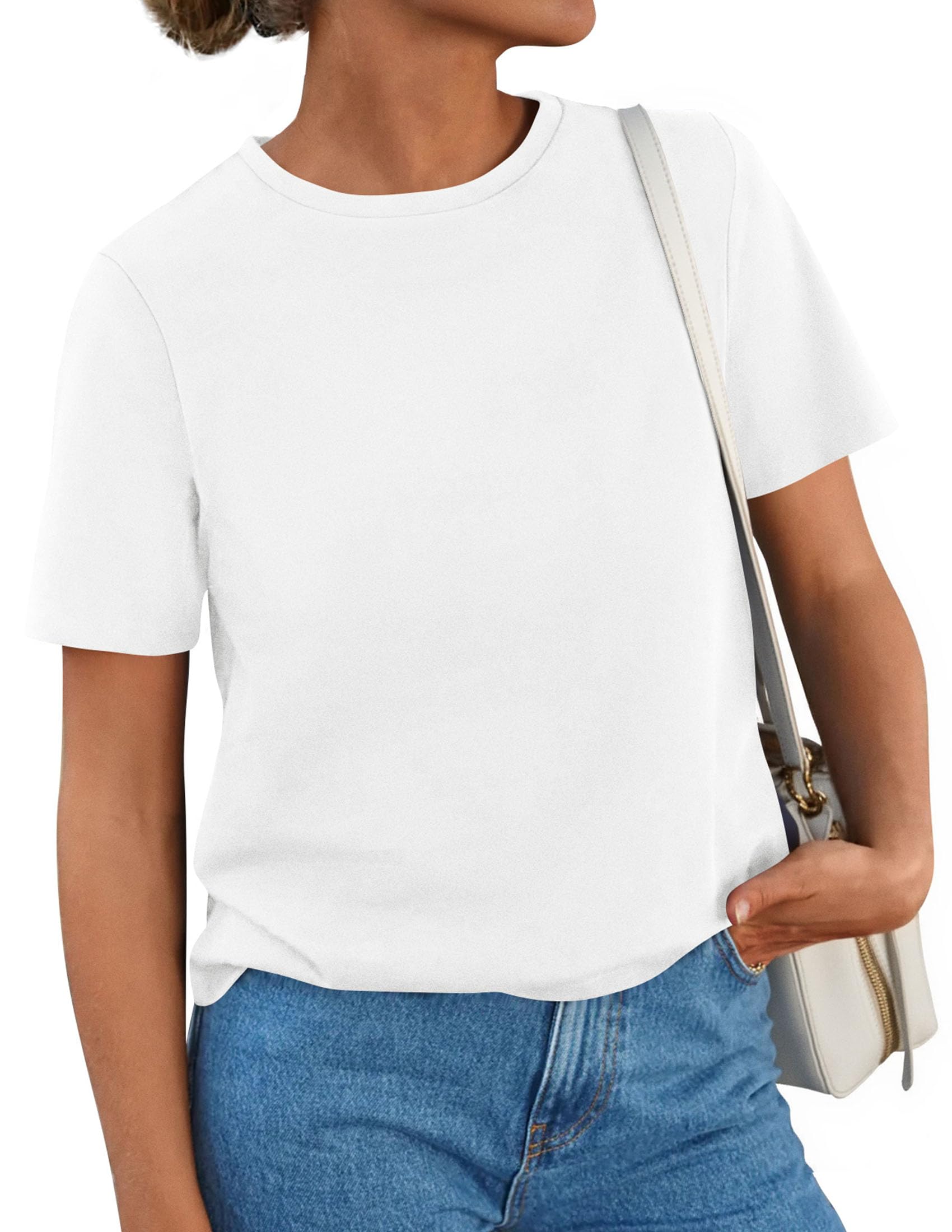 Women's Short Sleeve Cotton Tops Summer Casual T-Shirt 2026