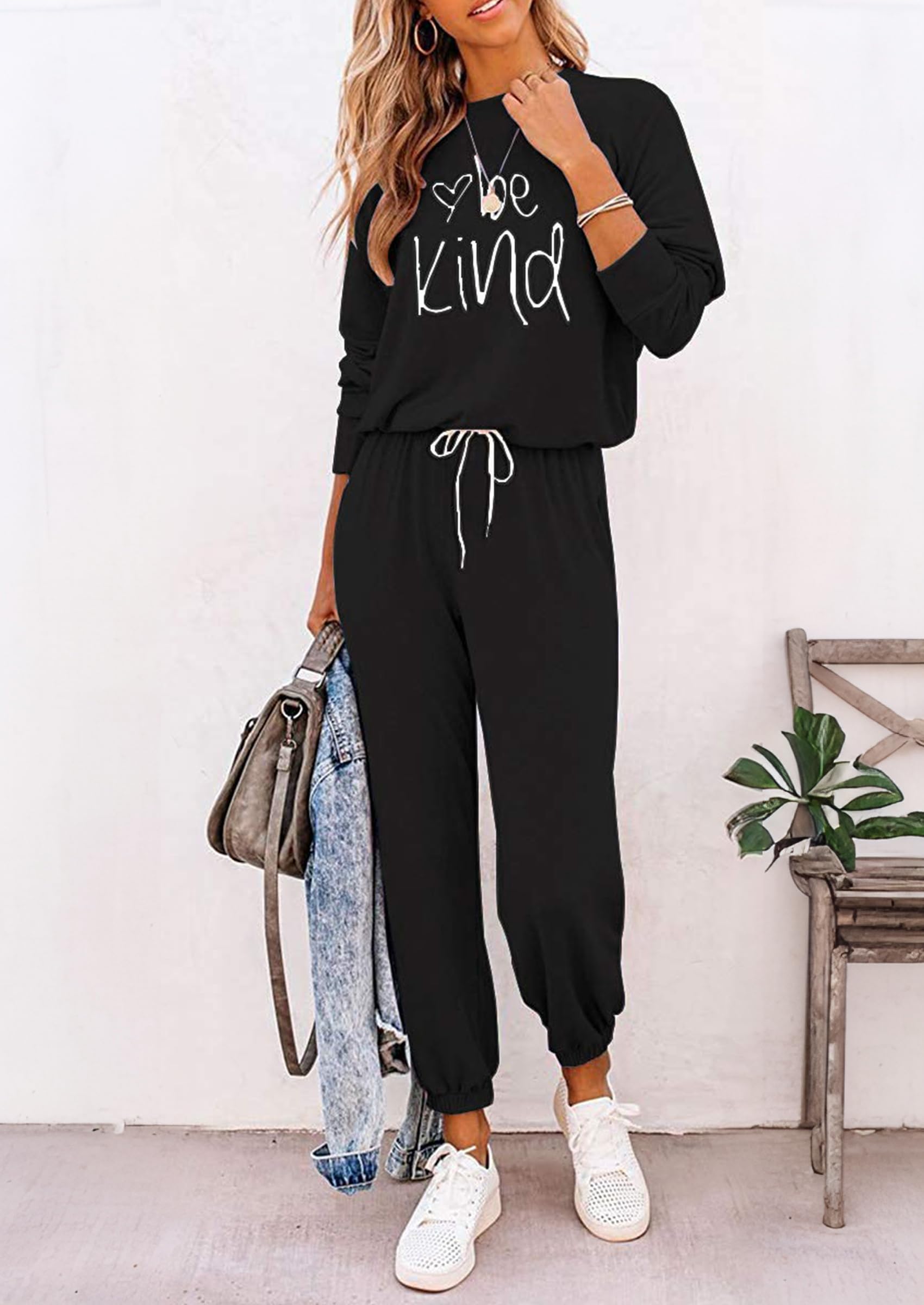 Airport Travel Outfit Women Fall 2 Piece Matching Lounge Sets