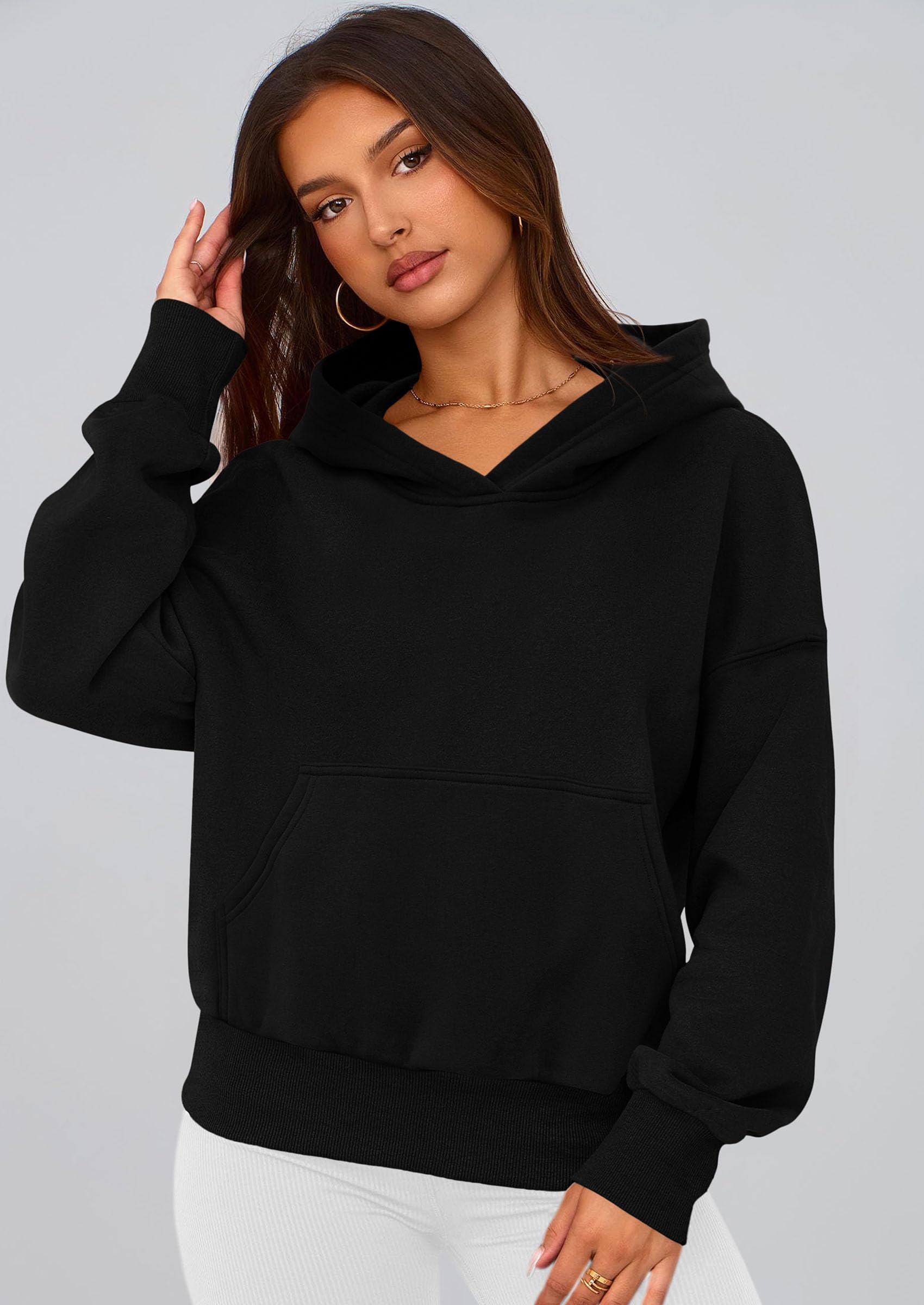 Women's Fall Half Zip Cropped Hoodie Sweatshirt
