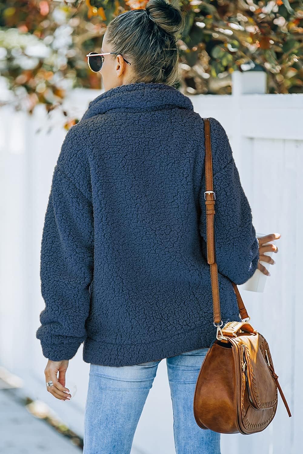 Oversized Sherpa Fleece Jacket Women's Winter Coats Outerwear
