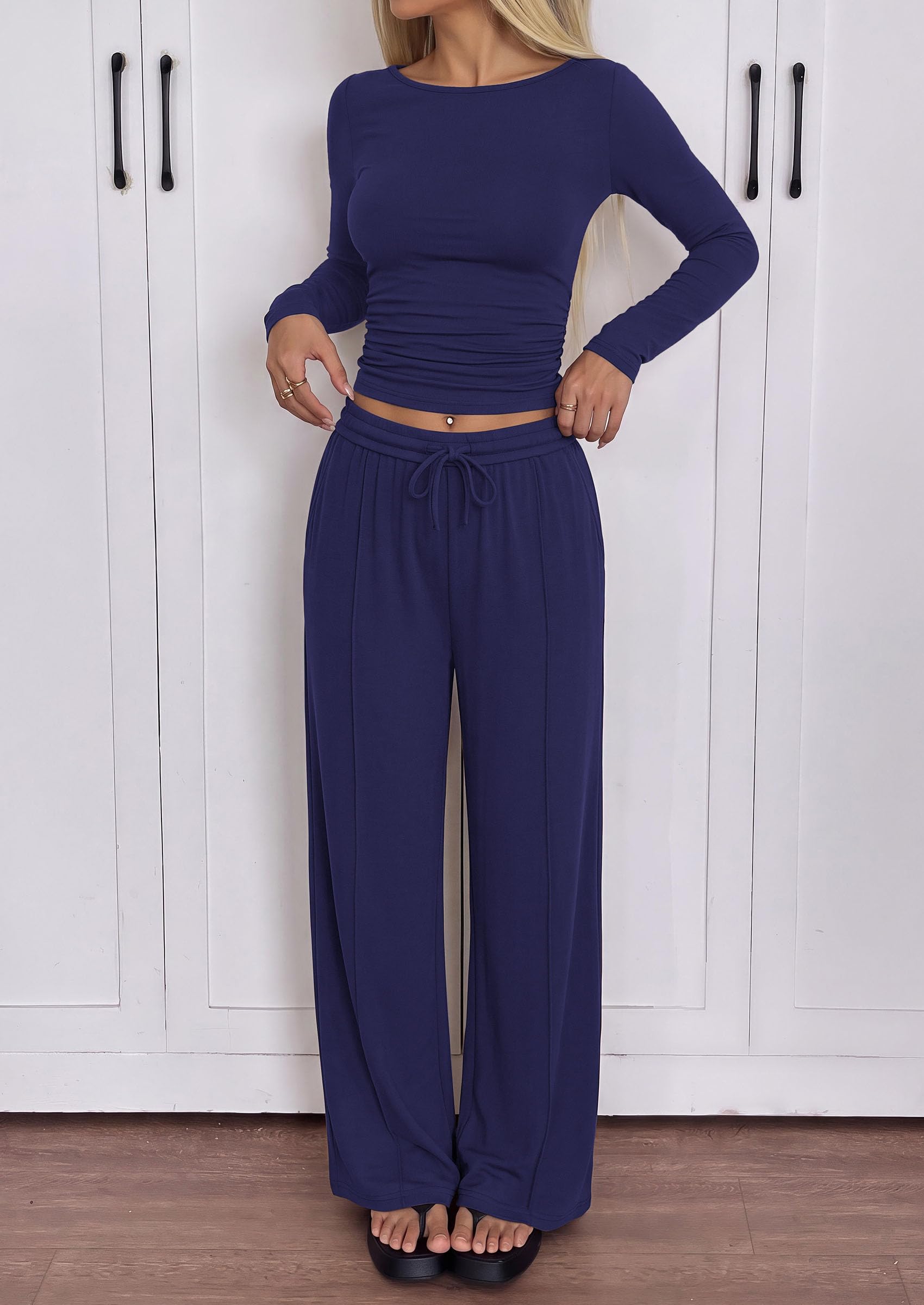 Womens 2 Piece Lounge Sets Fall Fashion Airport Travel Outfits
