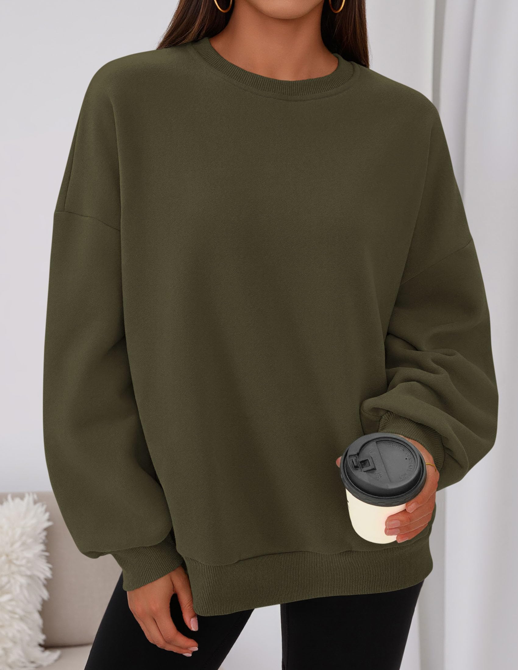 Womens Oversized Crewneck Sweatshirt 2026 Fall Outfits