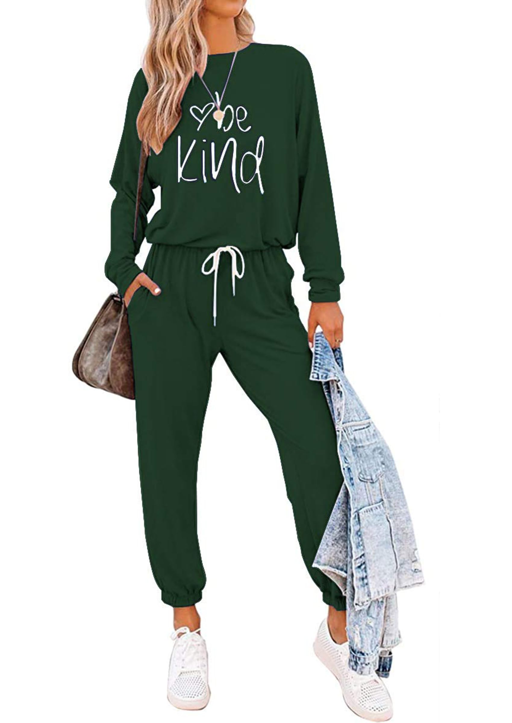 Airport Travel Outfit Women Fall 2 Piece Matching Lounge Sets