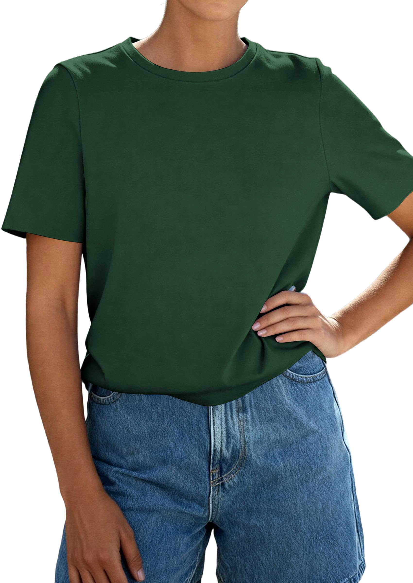 Women's Short Sleeve Cotton Tops Summer Casual T-Shirt 2026