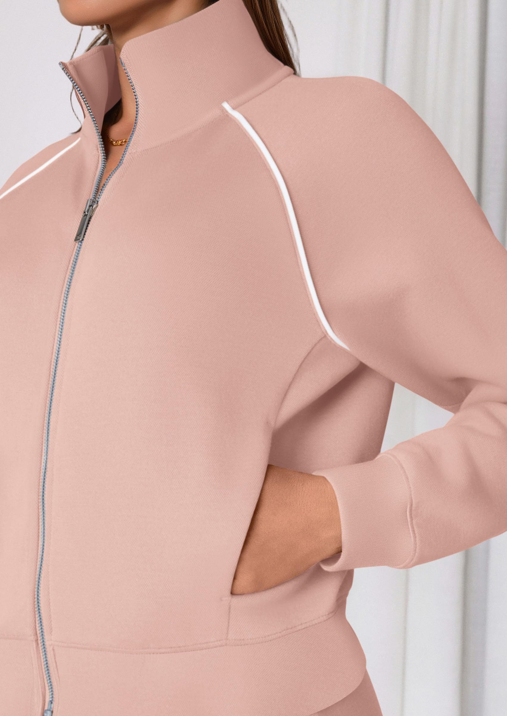 Women's 2 Piece Outfits Sweatsuits Lounge Sets,Light Pink,S